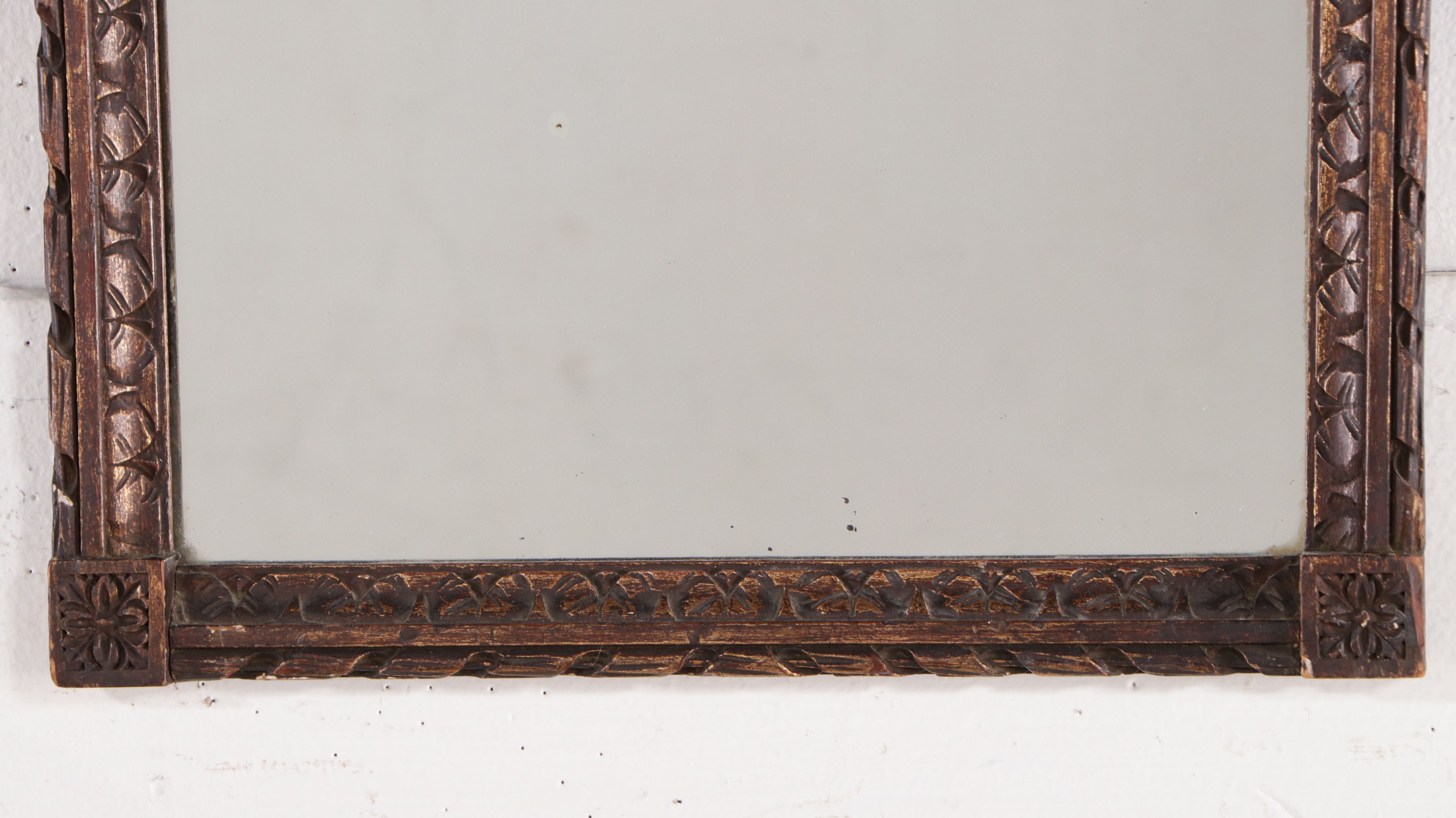 Charles Lowe & Sons English Adams Style Carved Giltwood Wall Mirror