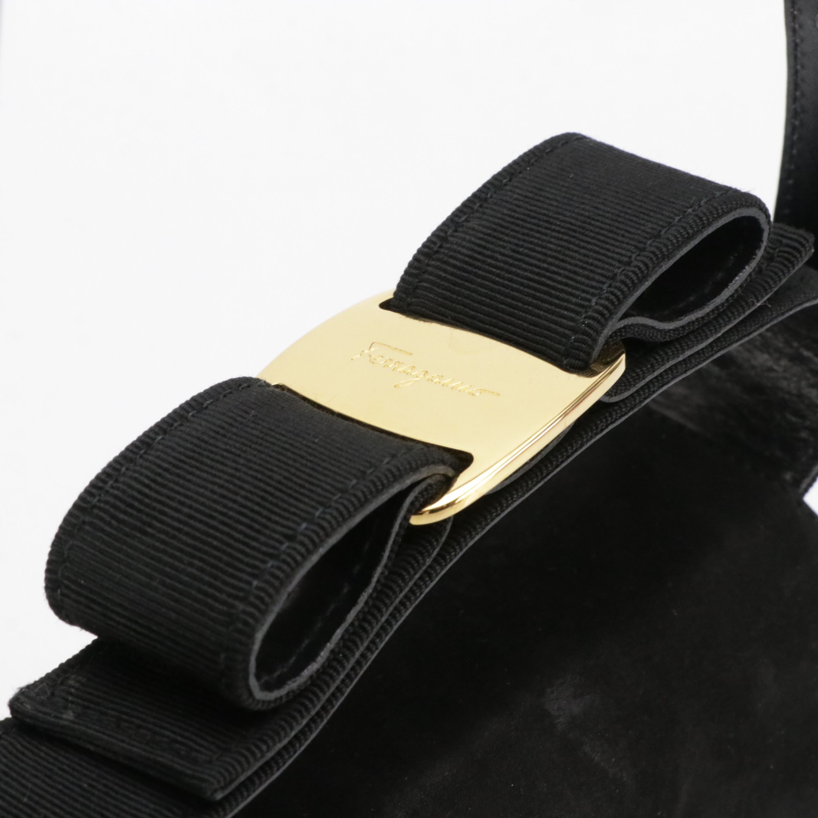 Salvatore Ferragamo Vara Bow Top Handle Evening Bag in Nubuck Calfskin with Box