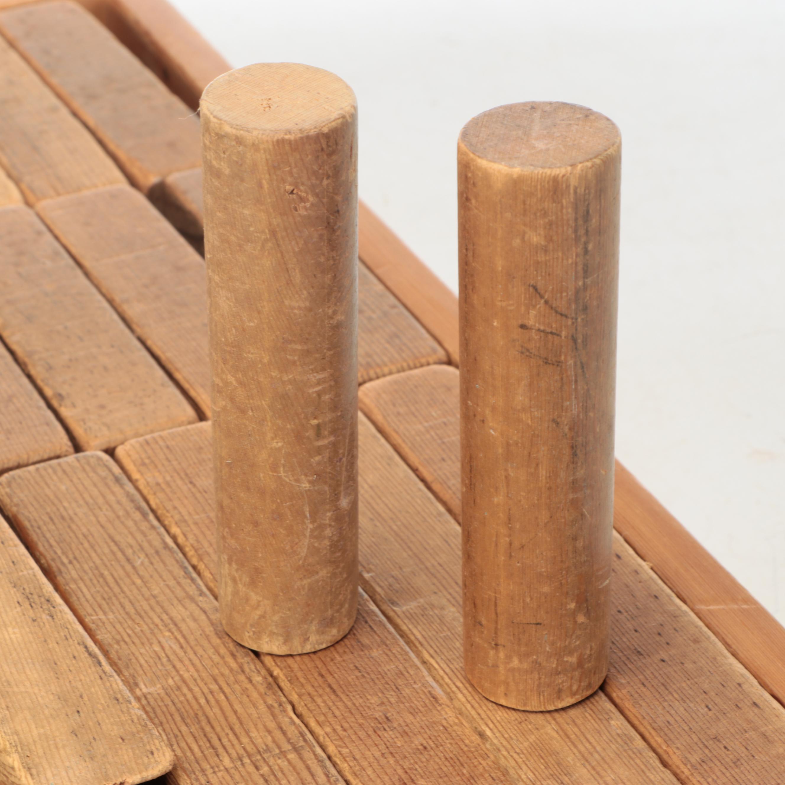 Oak Wood Children's Building Block Set in Drawer, and Maple Toy Truck