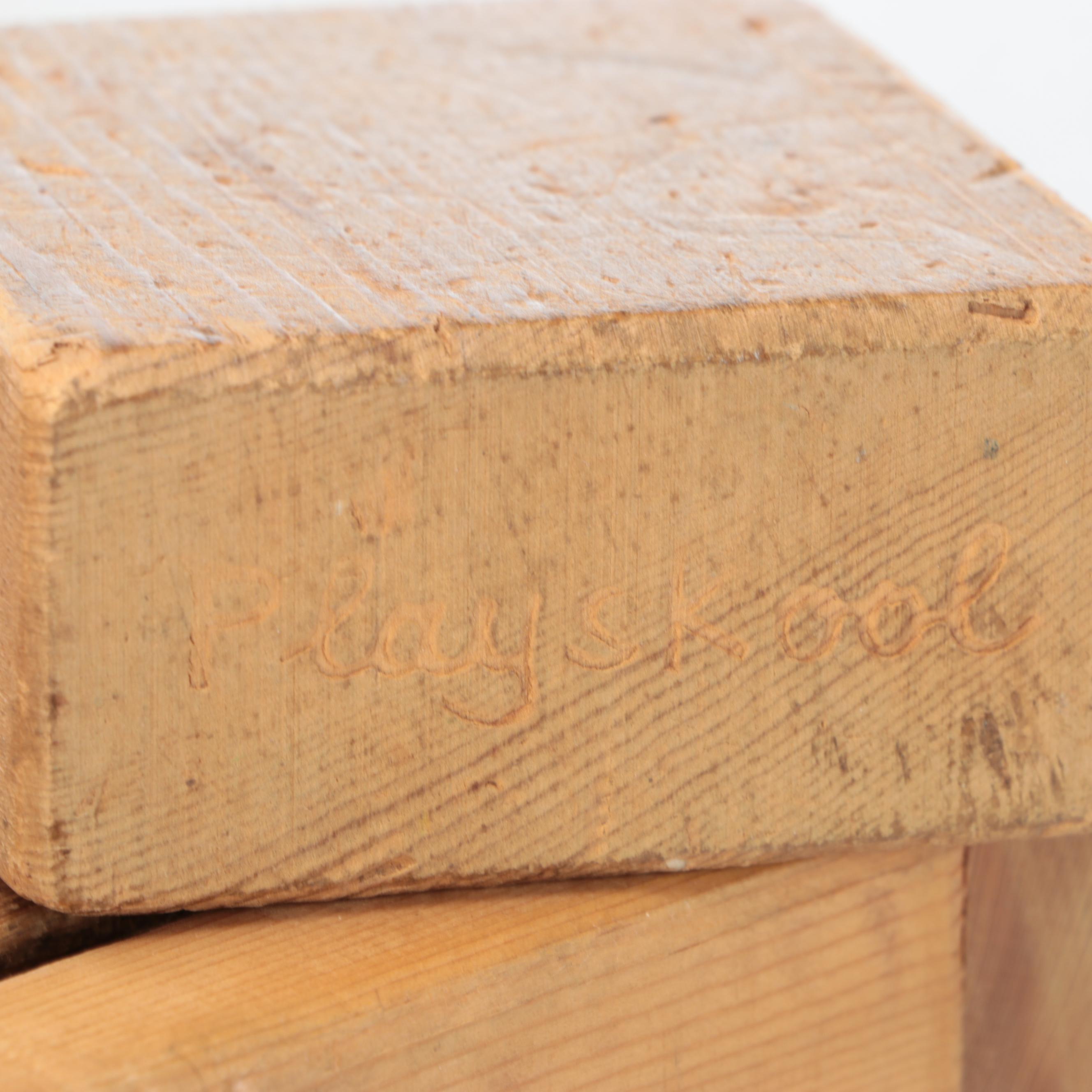 Oak Wood Children's Building Block Set in Drawer, and Maple Toy Truck