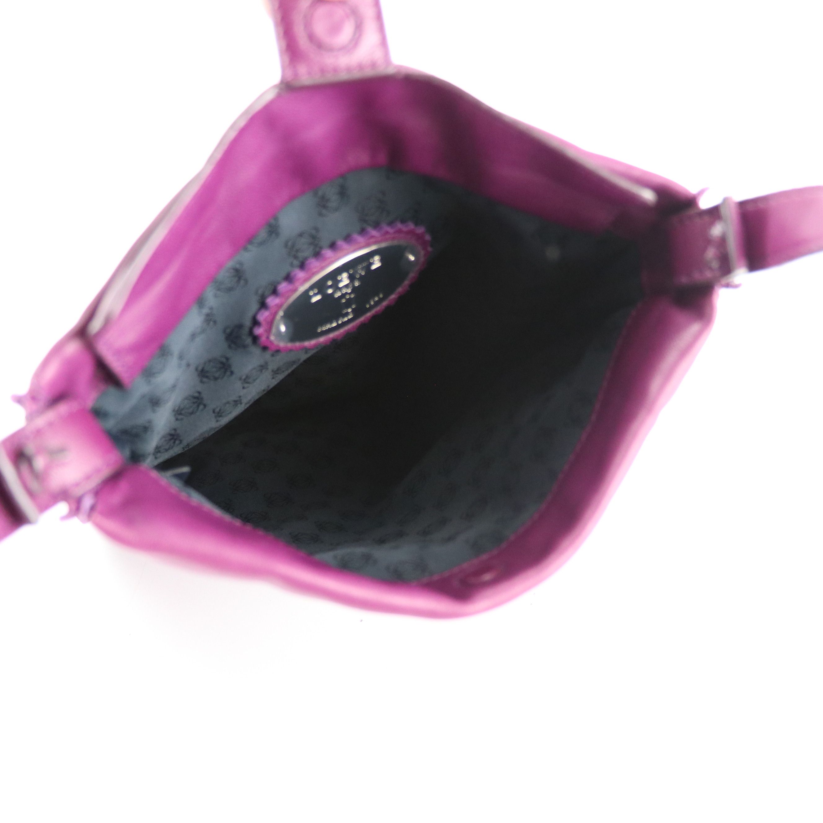 Loewe Purple Lambskin Leather Anagram Embossed Crossbody Bag