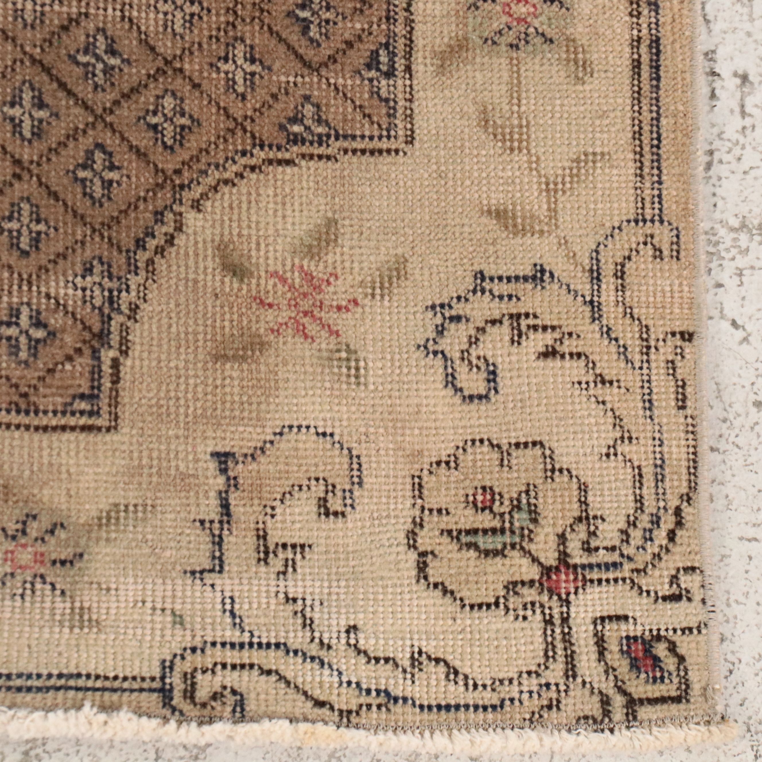 3'8 x 7' Hand-Knotted Turkish Sivas Area Rug