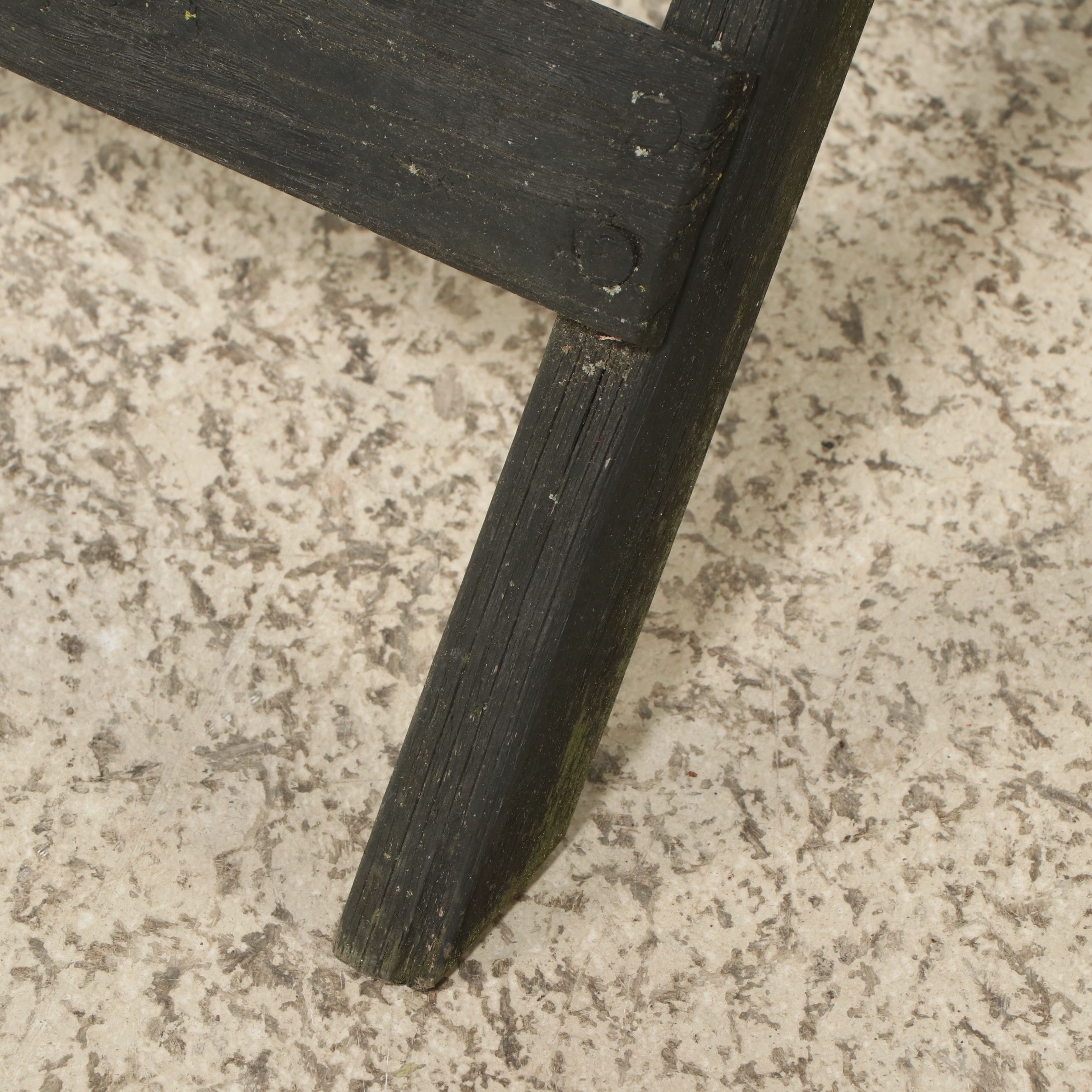 Pair of PE Rattan Wicker Armchairs with Black Stained Wood Accent Table