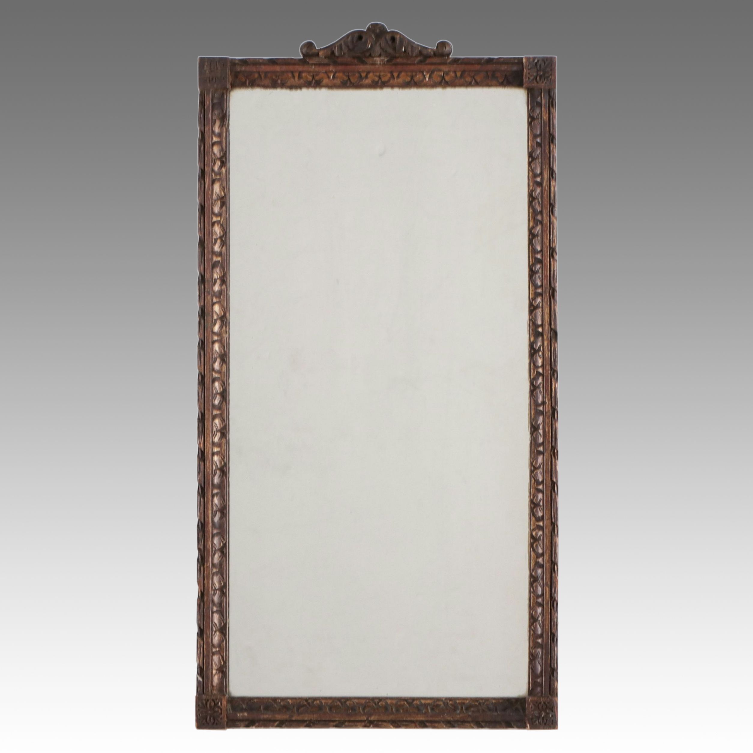 Charles Lowe & Sons English Adams Style Carved Giltwood Wall Mirror