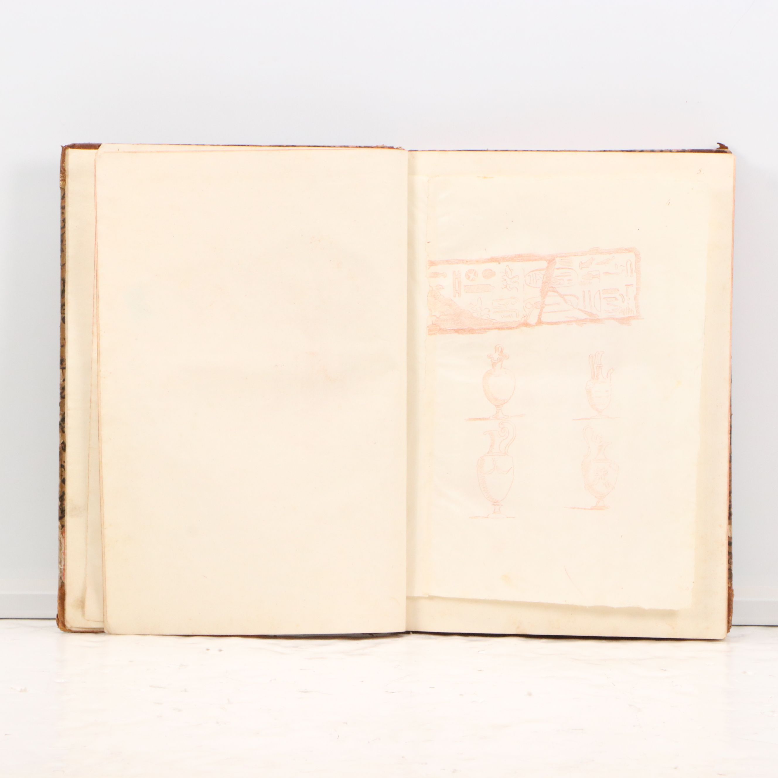 Portfolio of Drawings of Classical Figures, Ornamental Objects and More