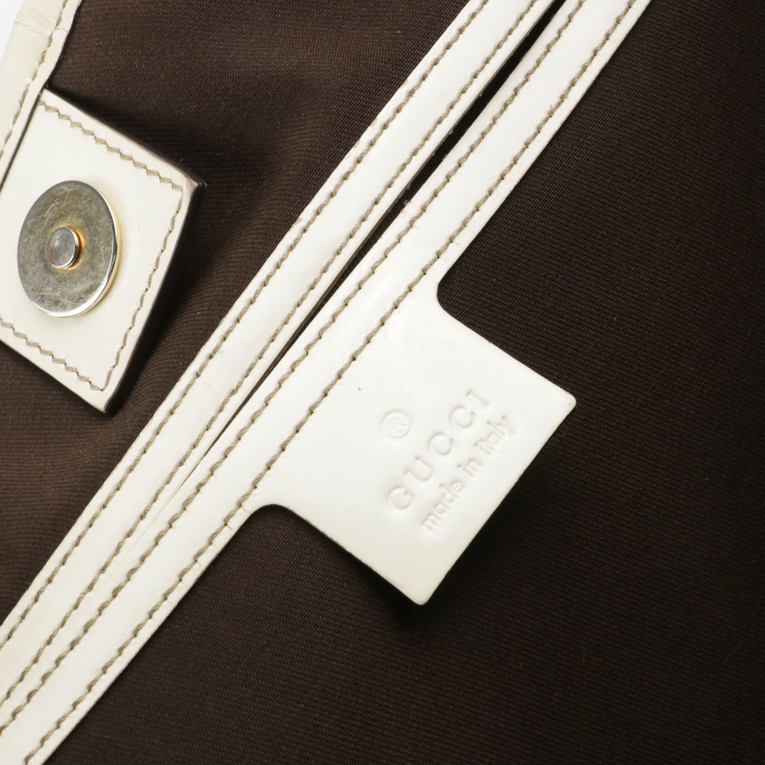 Gucci GG Supreme Canvas and Patent Leather Tote Bag