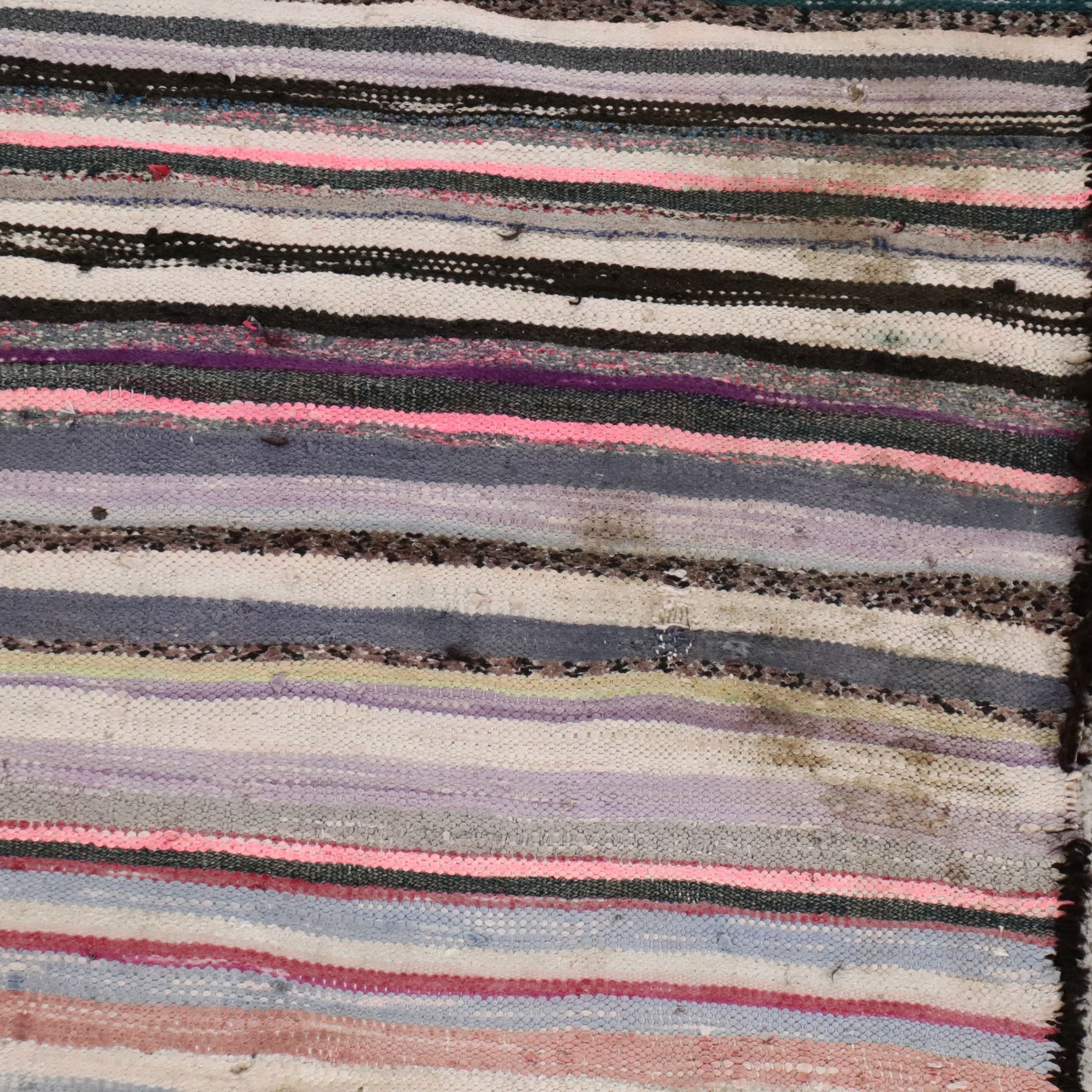 4' x 8'3 Handwoven Berber Striped Area Rug