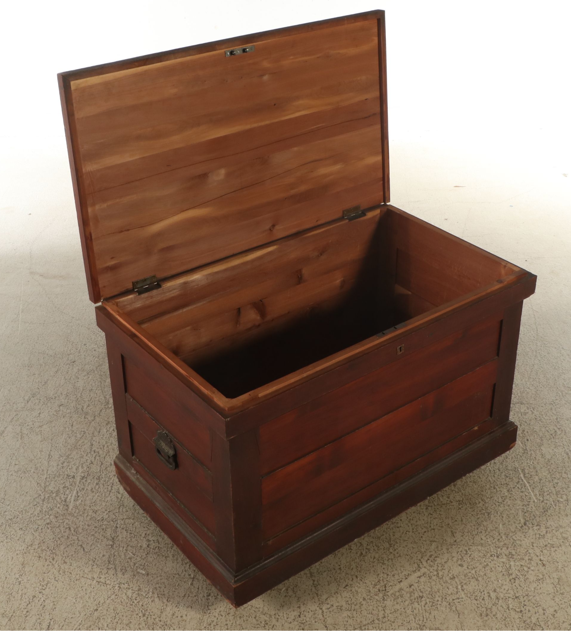 Late Victorian Style Wooden Chest on Casters, Late 19th/Early 20th Century