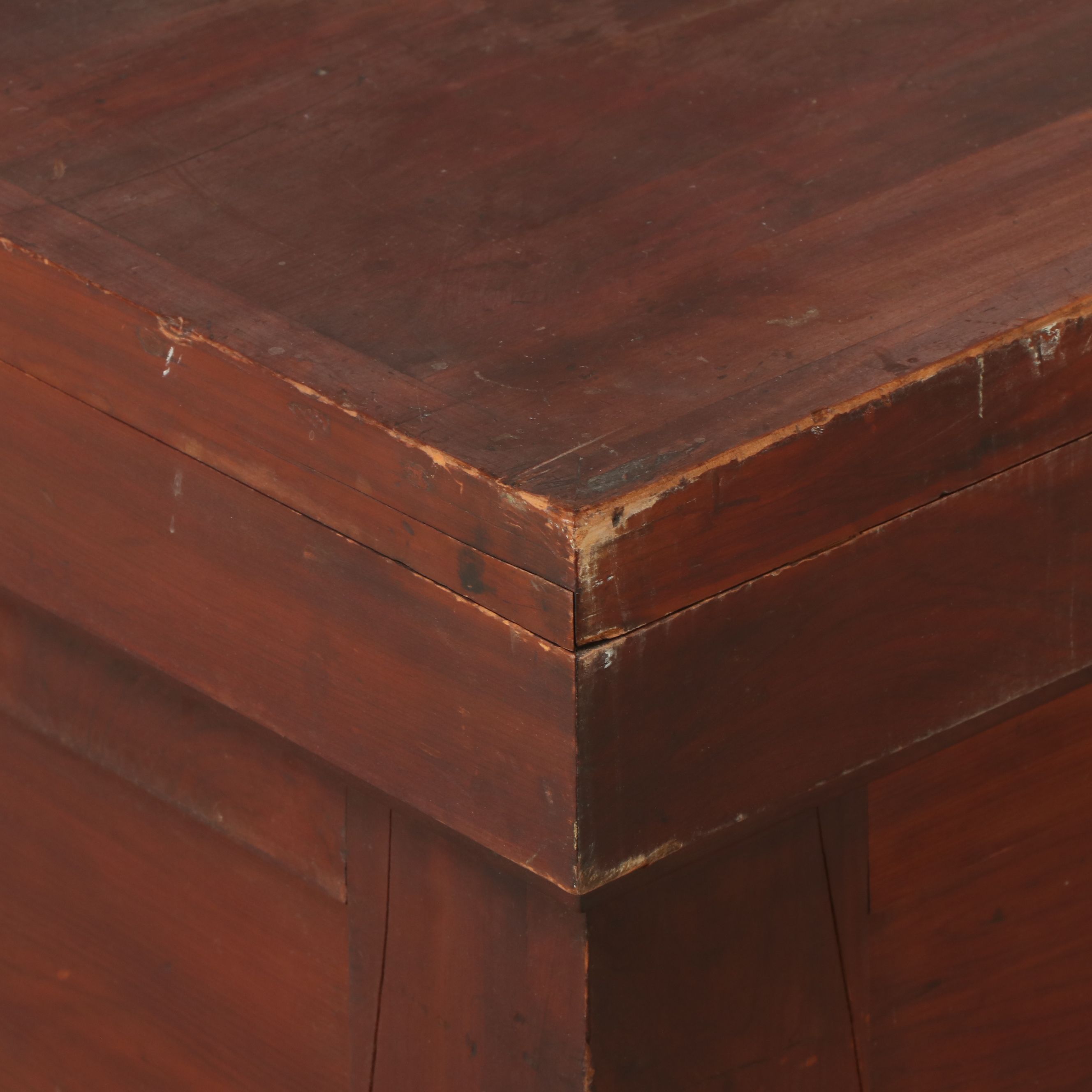 Late Victorian Style Wooden Chest on Casters, Late 19th/Early 20th Century