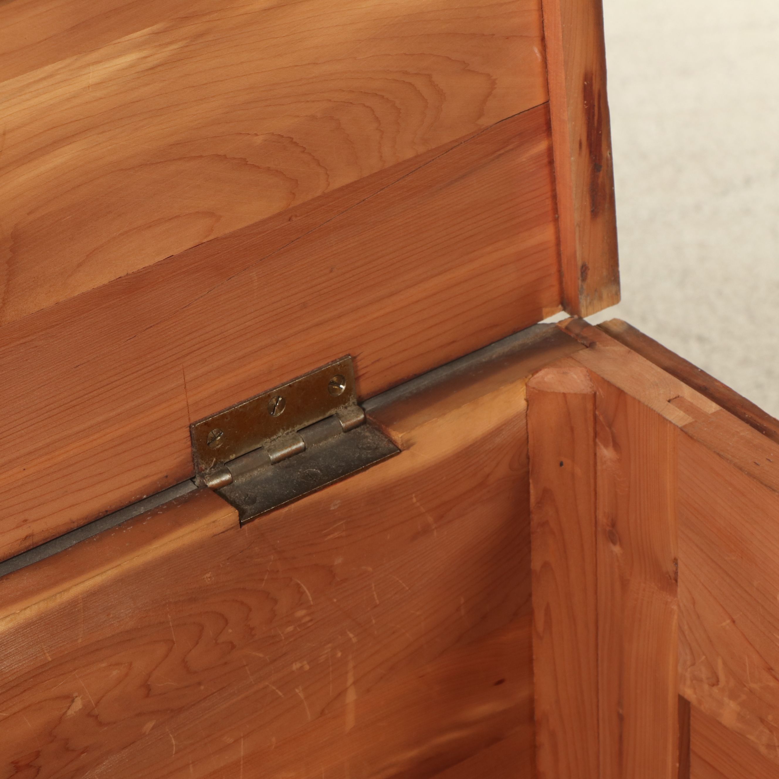 Late Victorian Style Wooden Chest on Casters, Late 19th/Early 20th Century