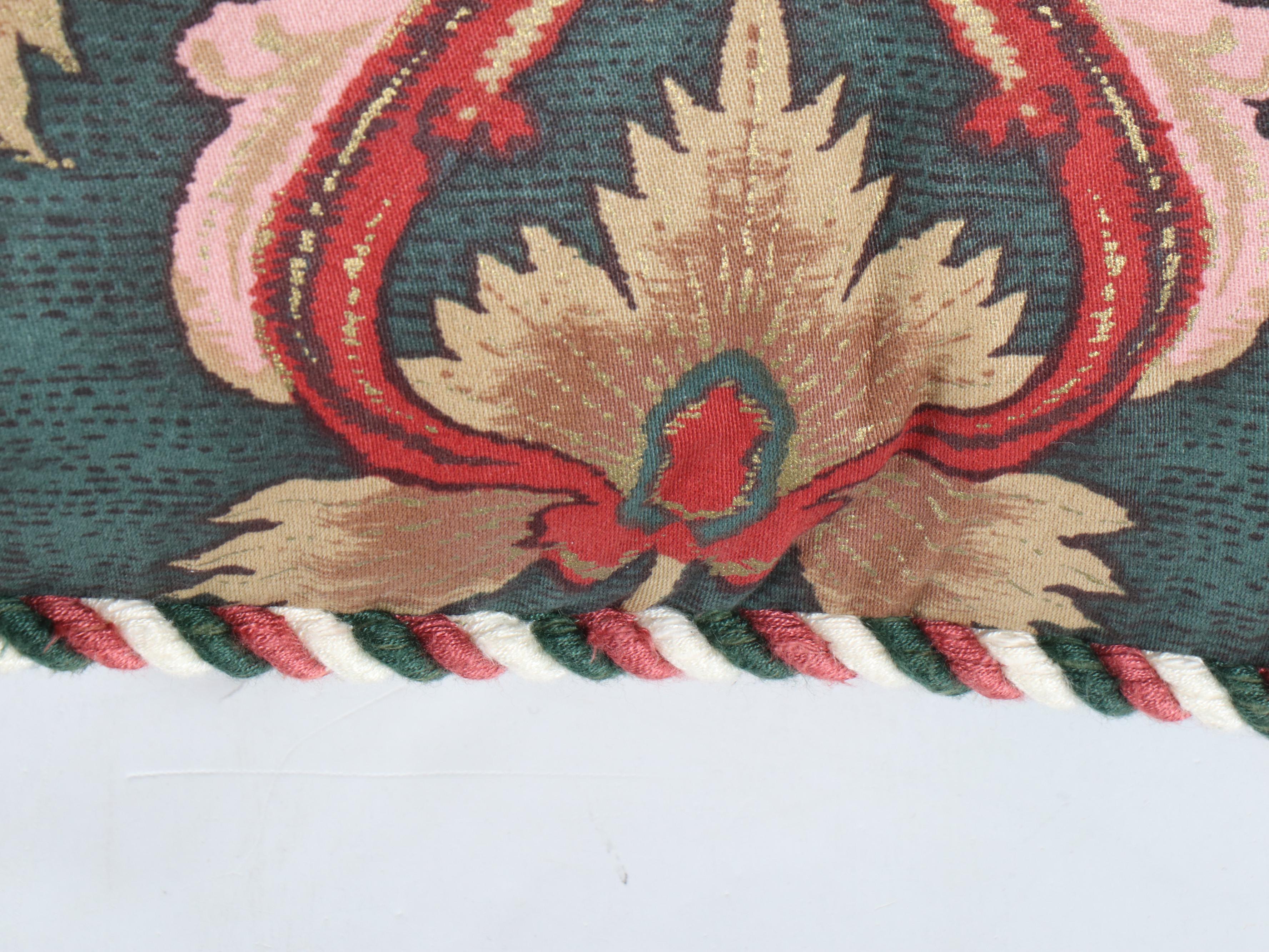 78" Jewel Colored Floral Damask Print Drapes, Set of Four with Accent Pillows