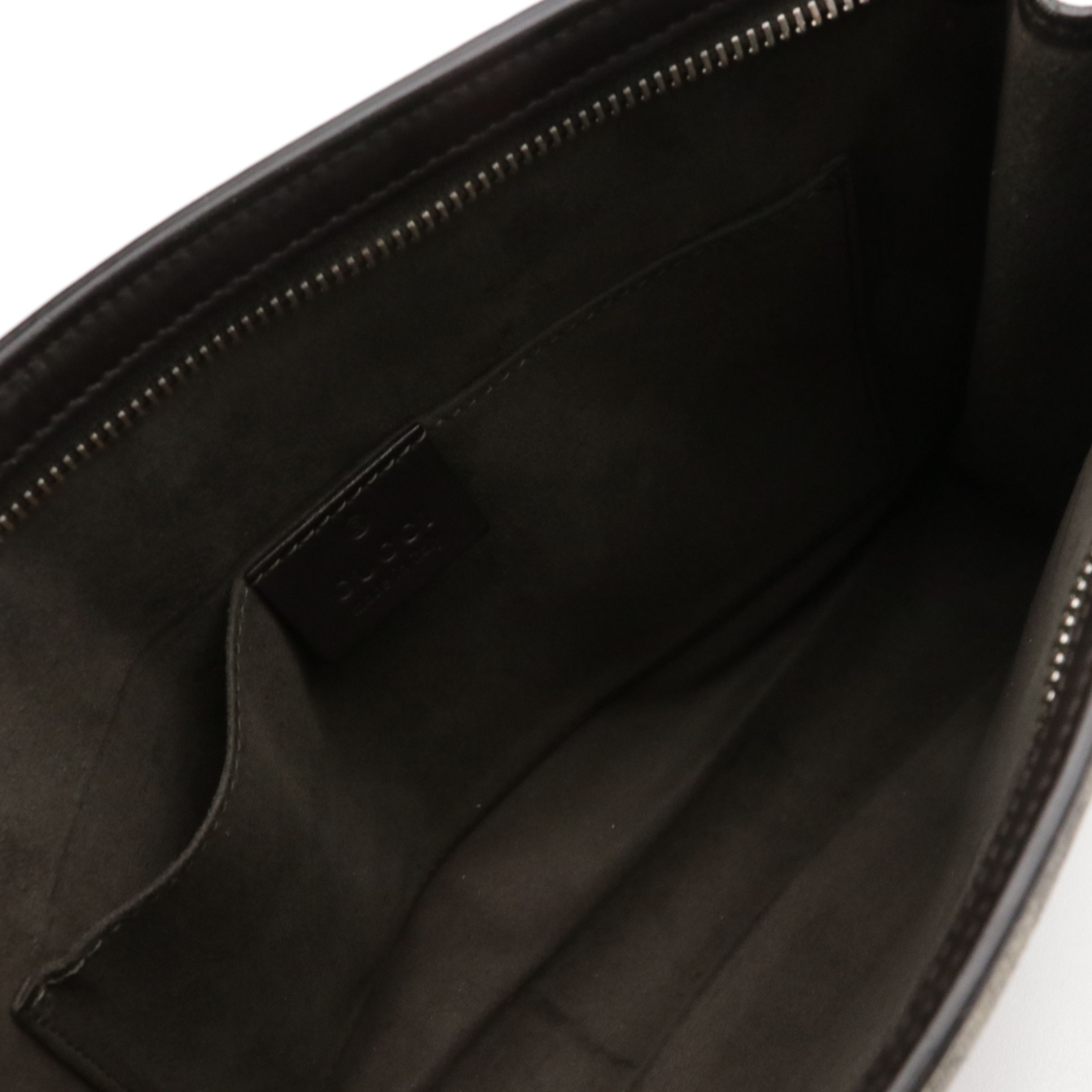 Gucci GG Supreme Canvas and Web Stripe Zip Pouch