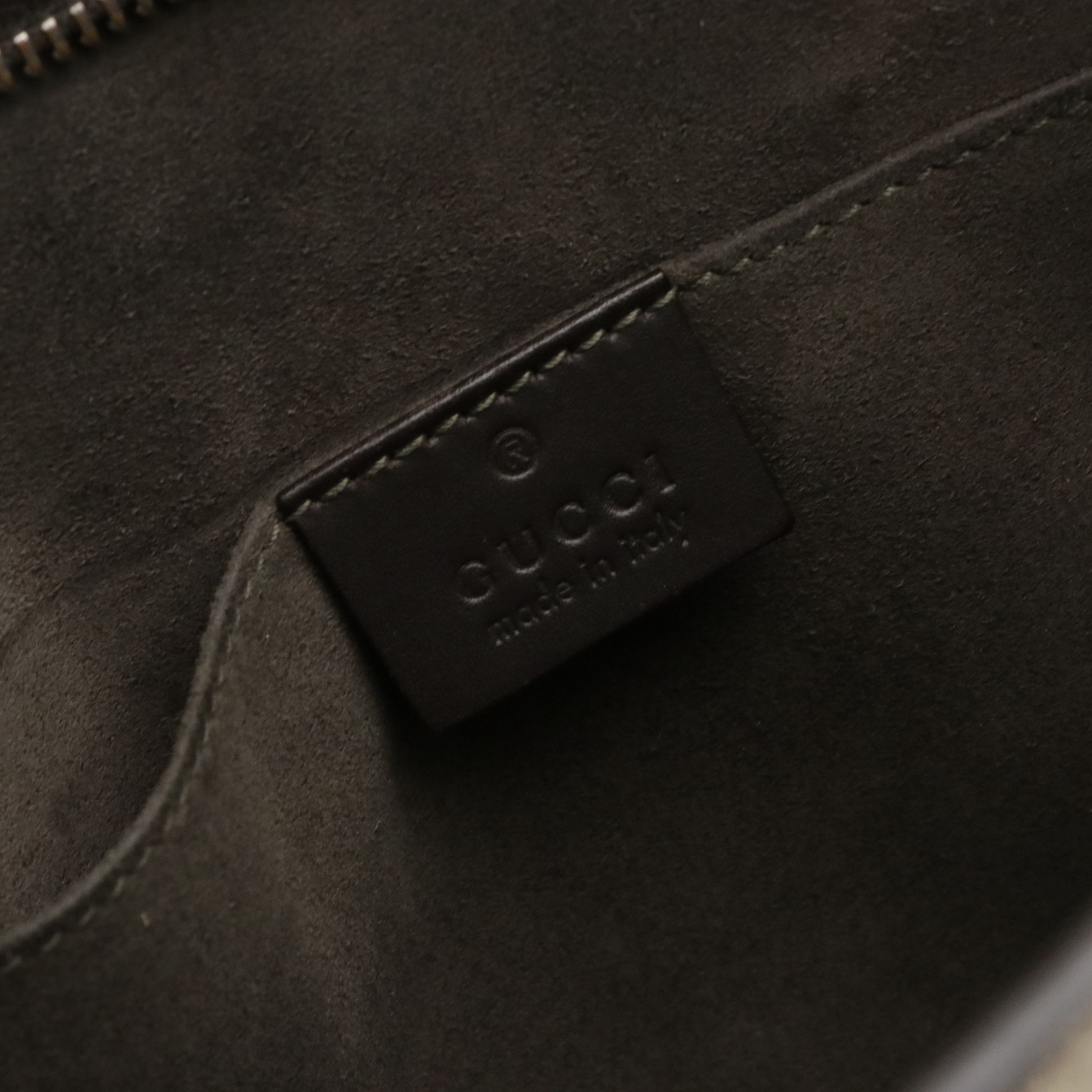 Gucci GG Supreme Canvas and Web Stripe Zip Pouch