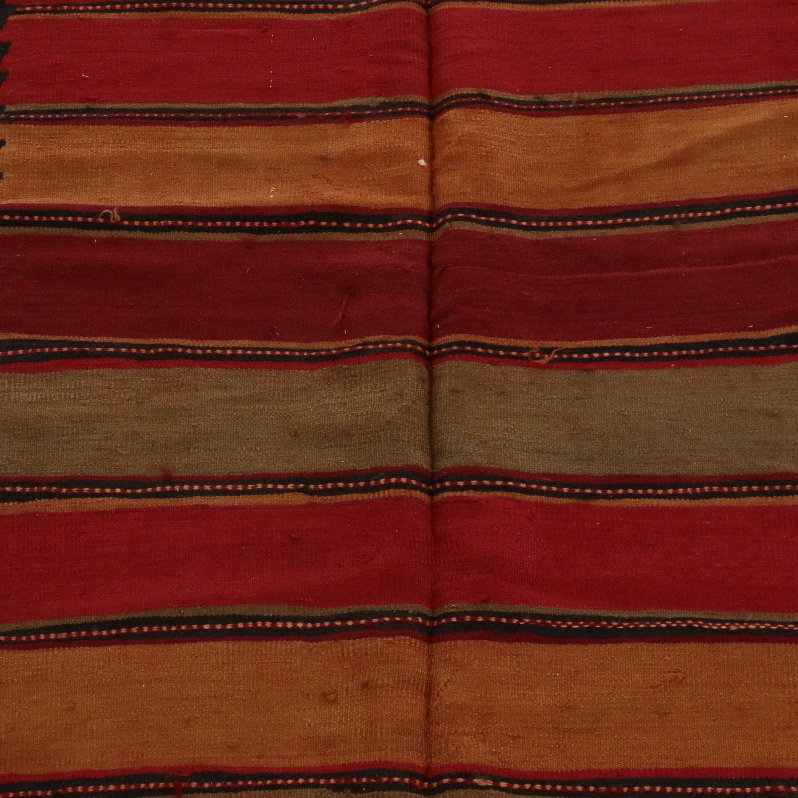 5'4 x 9'11 Handwoven Turkish Bergama Style Striped Kilim Area Rug