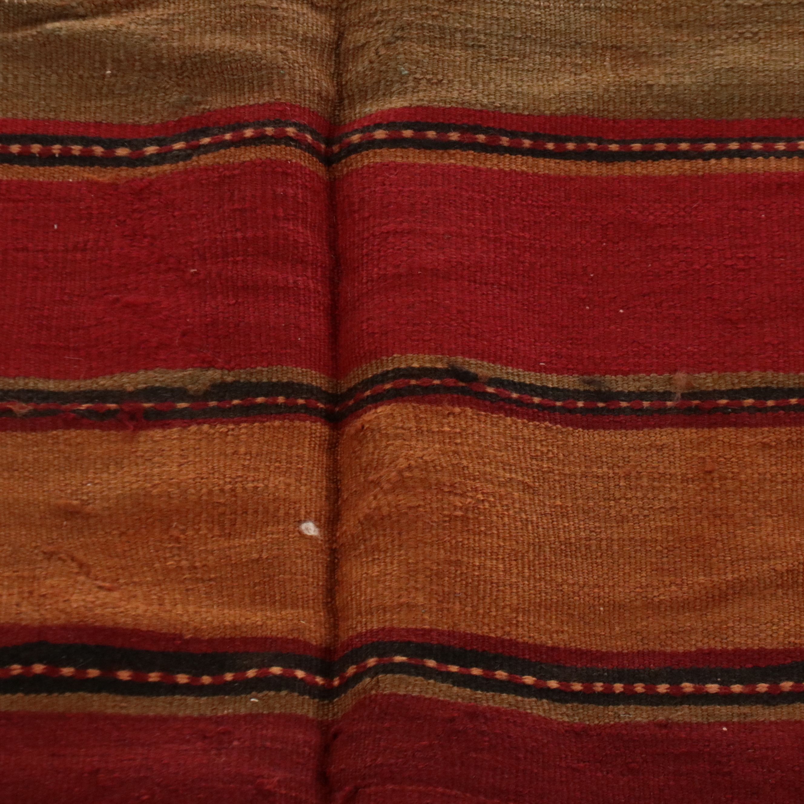 5'4 x 9'11 Handwoven Turkish Bergama Style Striped Kilim Area Rug