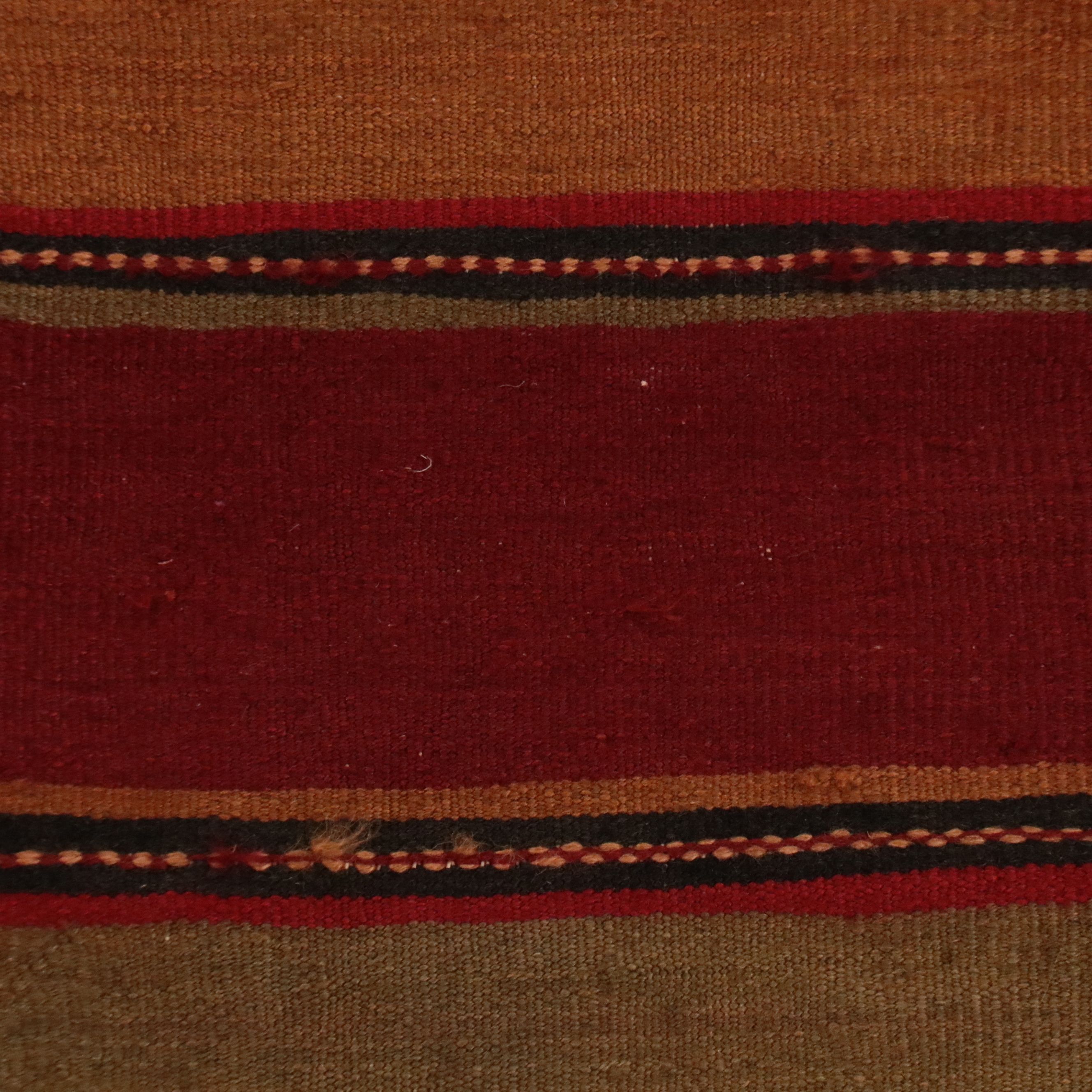 5'4 x 9'11 Handwoven Turkish Bergama Style Striped Kilim Area Rug