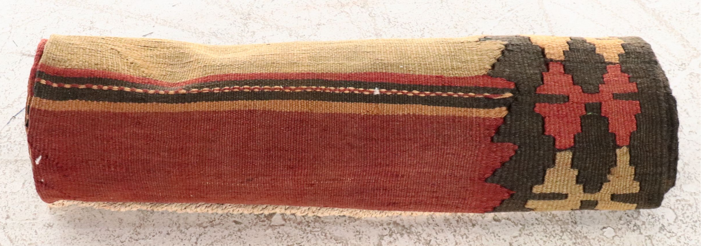 5'4 x 9'11 Handwoven Turkish Bergama Style Striped Kilim Area Rug
