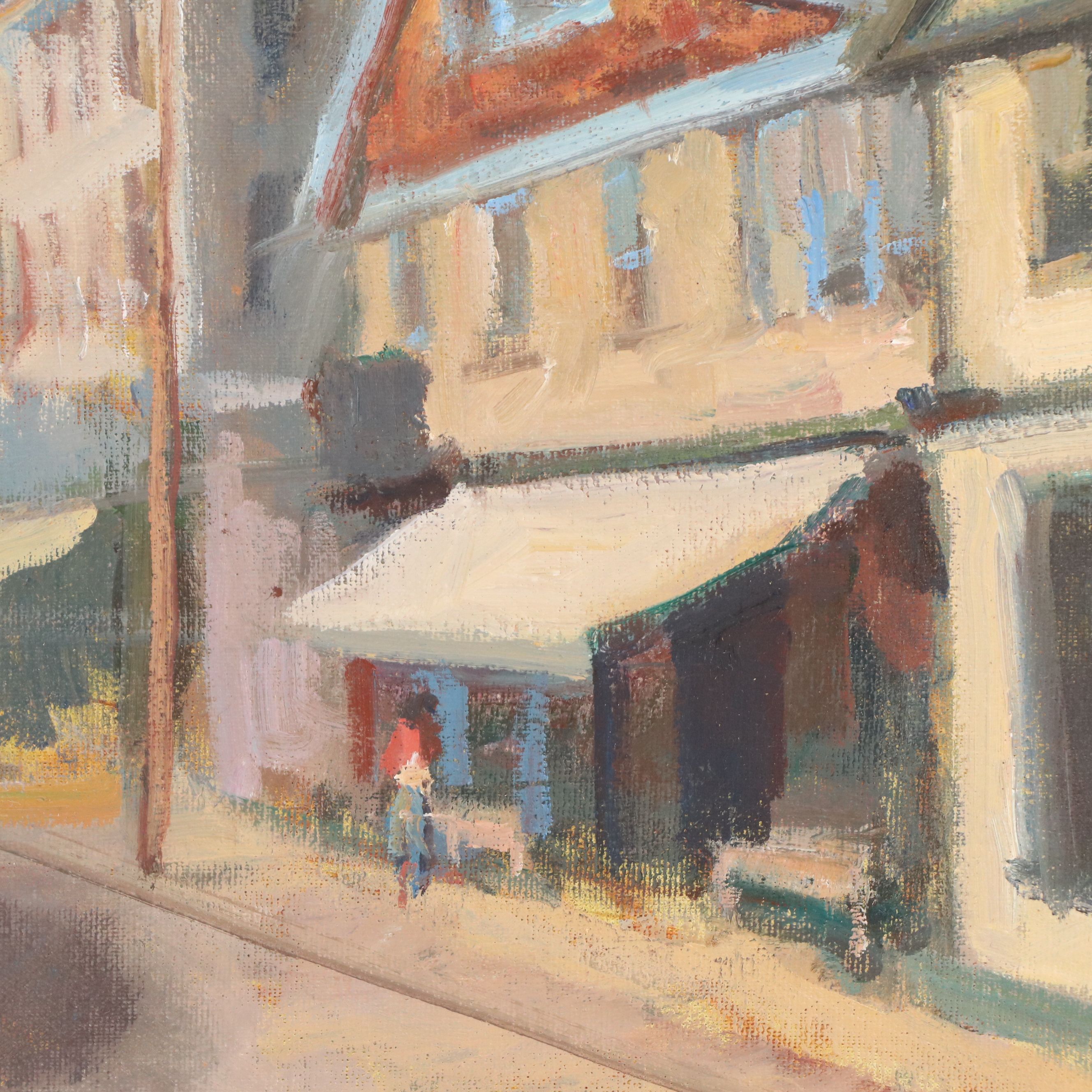 Susan Grisell Oil Painting of Street Scene, 2011