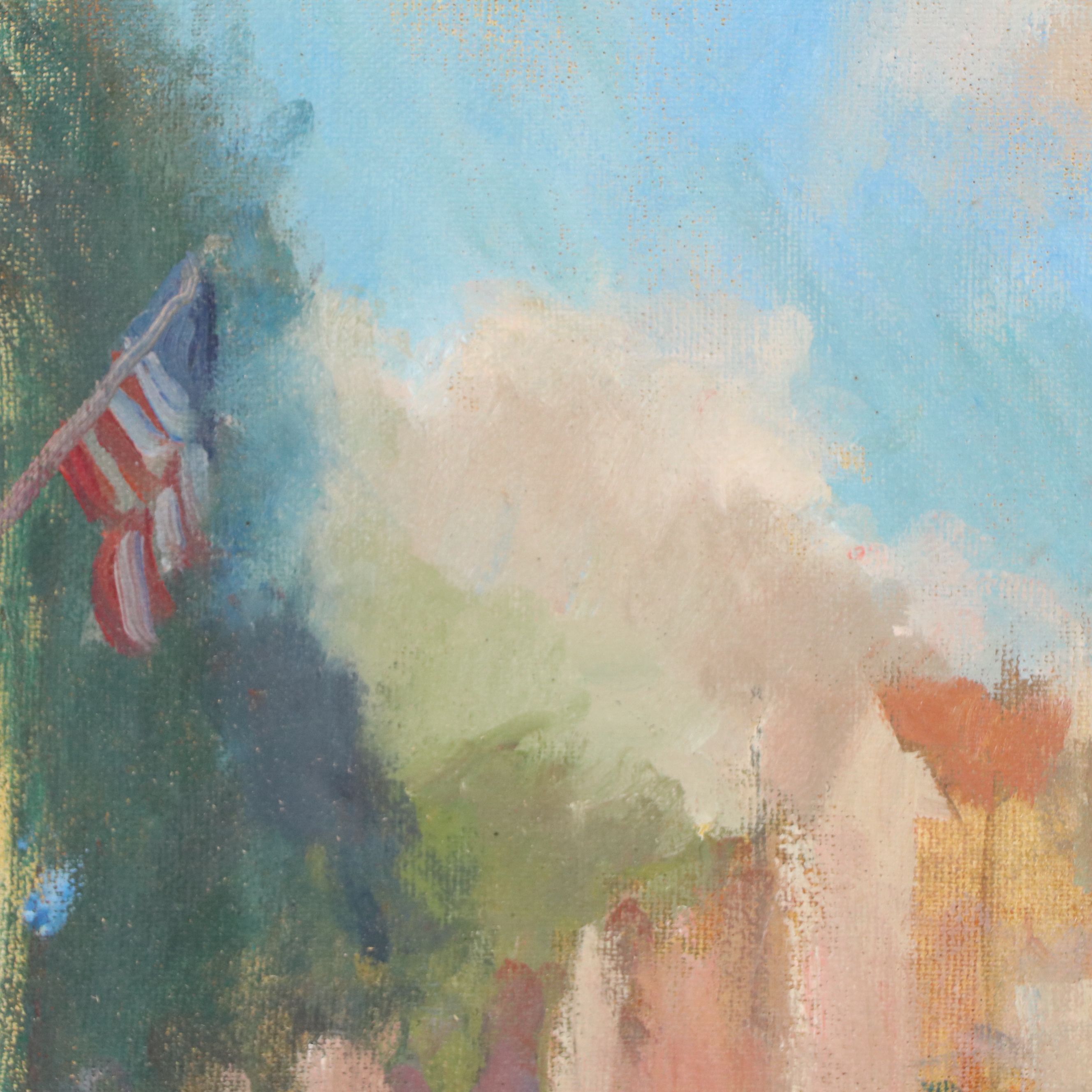 Susan Grisell Oil Painting of Street Scene, 2011