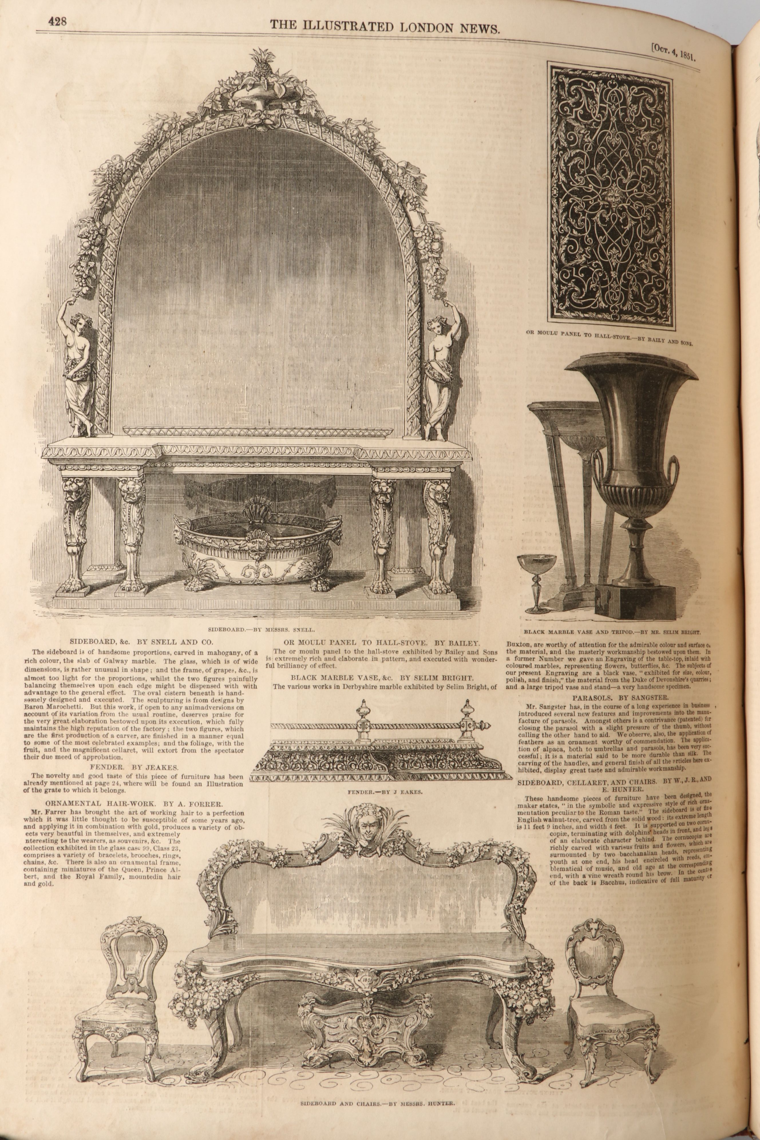 "The Illustrated London News" and "Gleason's Pictorial" Bound Magazine Issues