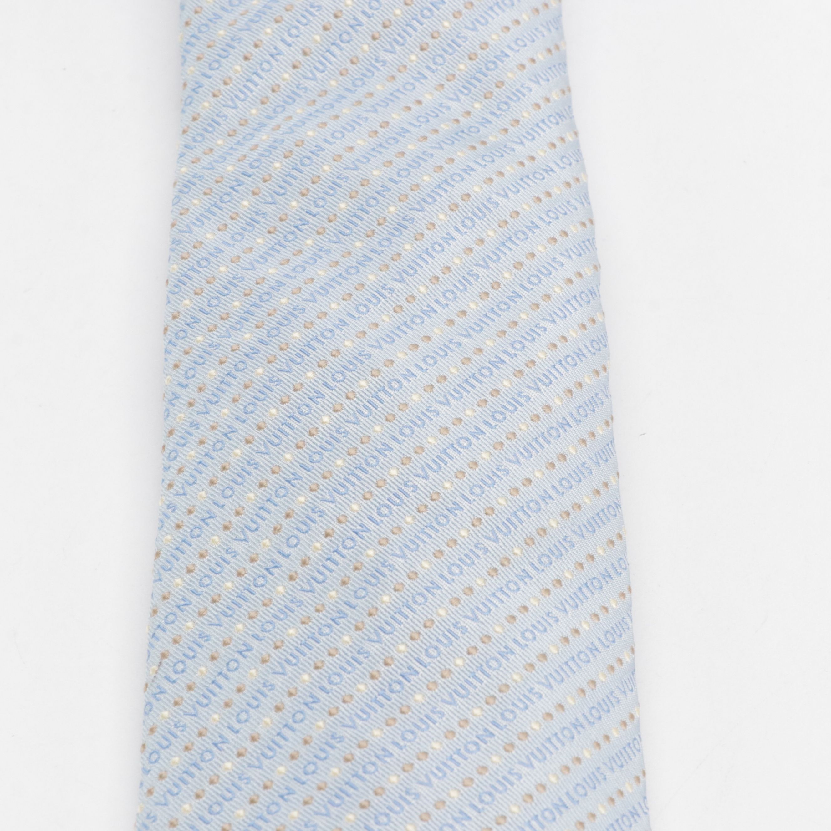 Louis Vuitton Necktie in Blue Patterned Silk