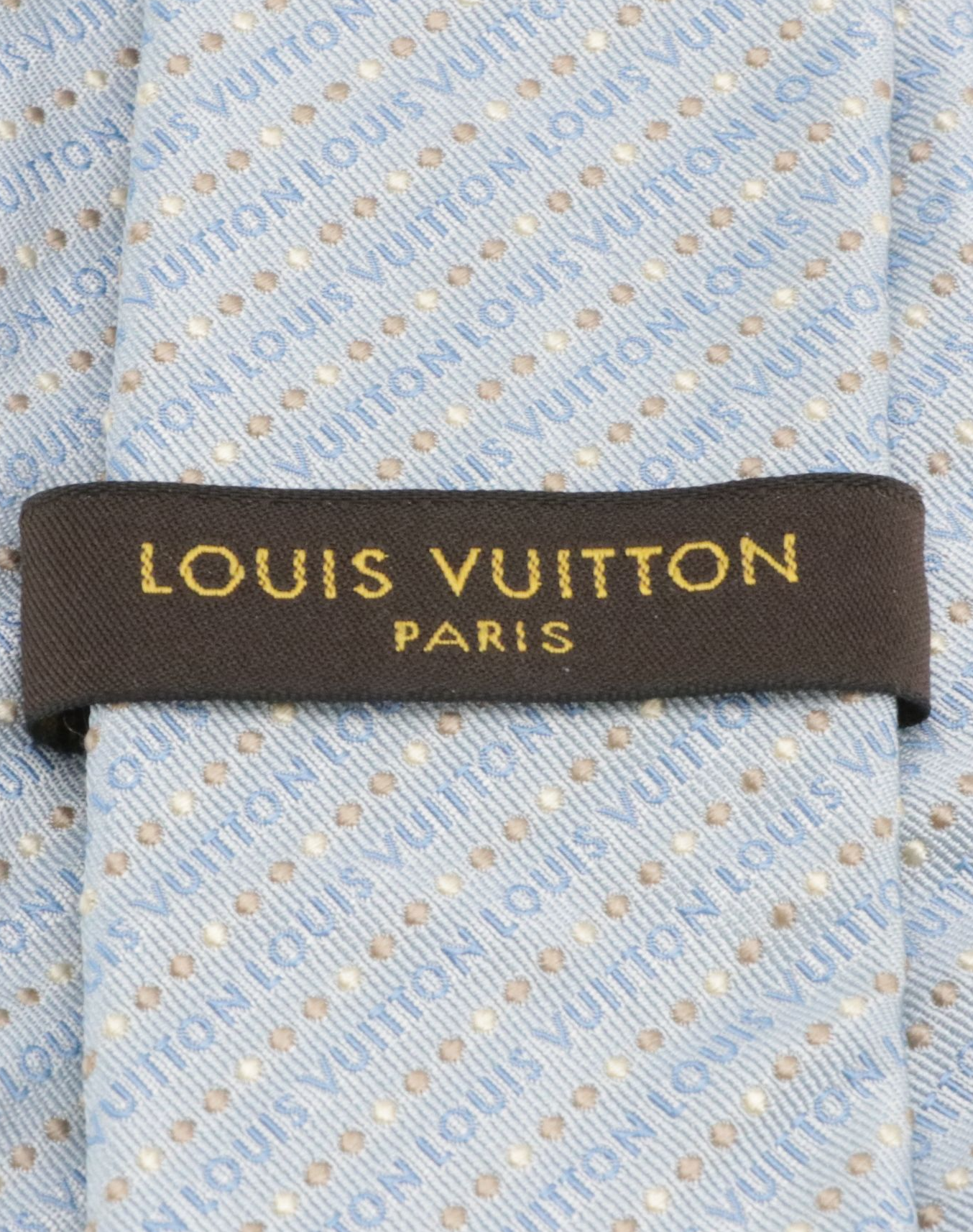 Louis Vuitton Necktie in Blue Patterned Silk