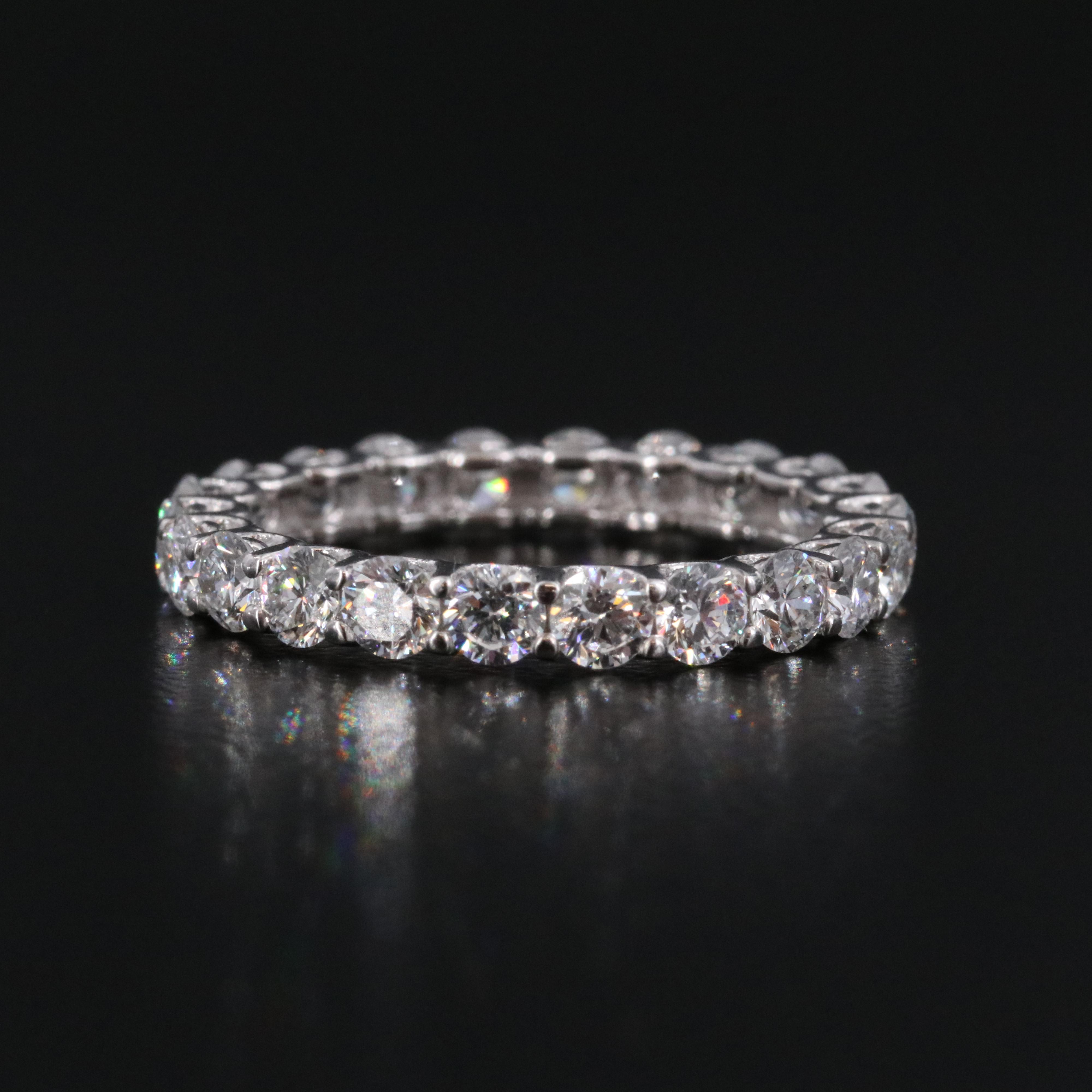 14K 2.22 CTW Lab Grown Diamond Eternity Band with IGI Report