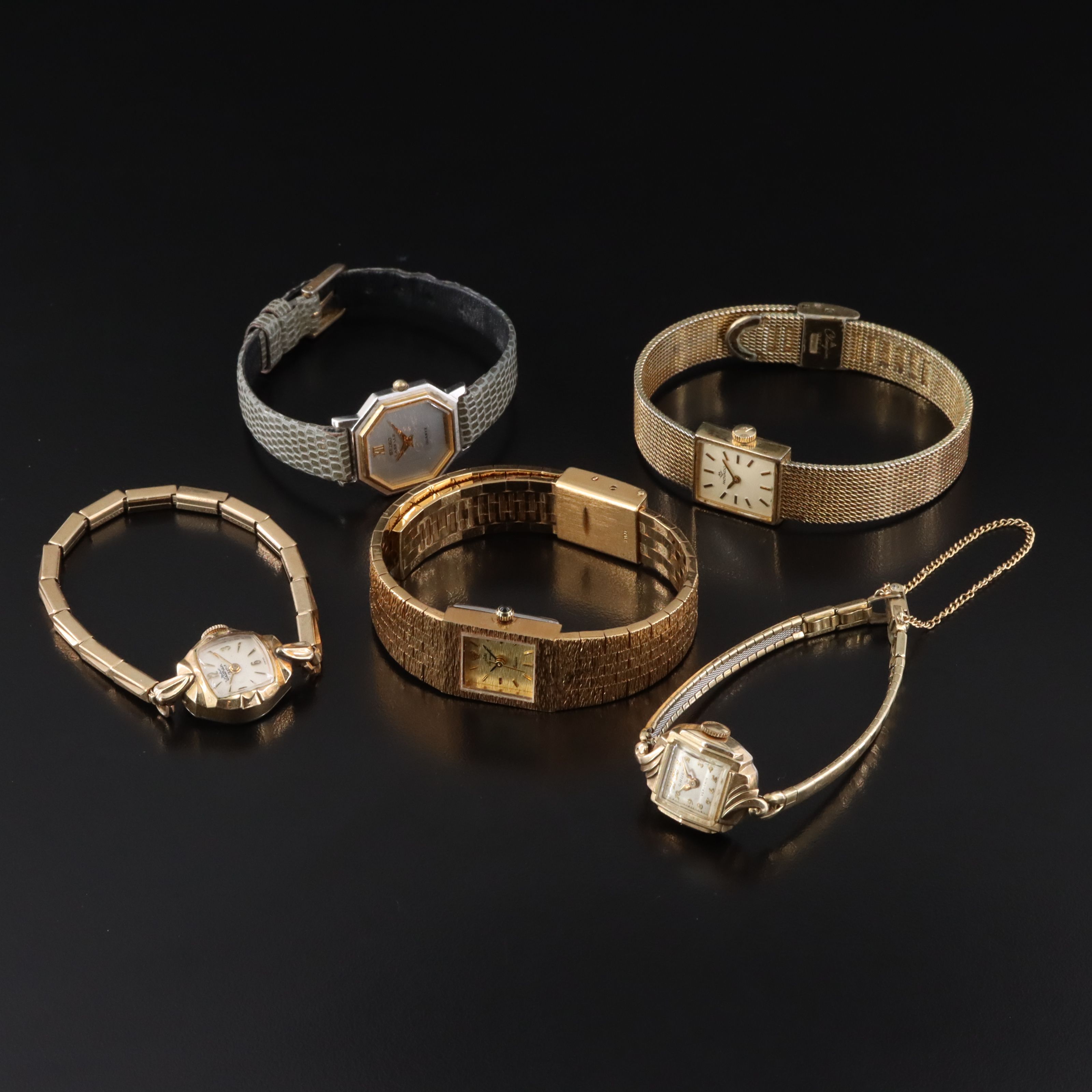 Collection of Vintage Watches Featuring Seiko and Movado