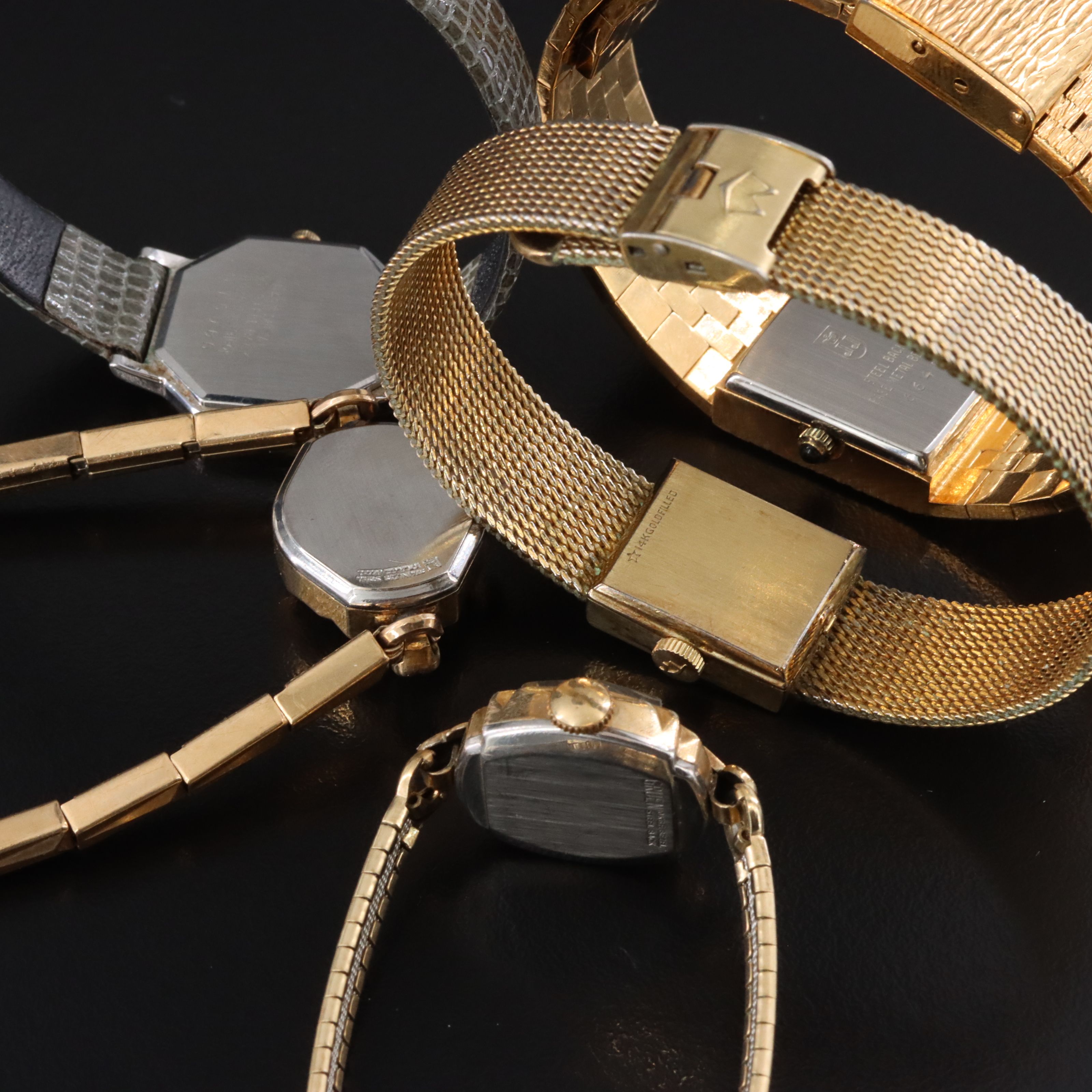 Collection of Vintage Watches Featuring Seiko and Movado