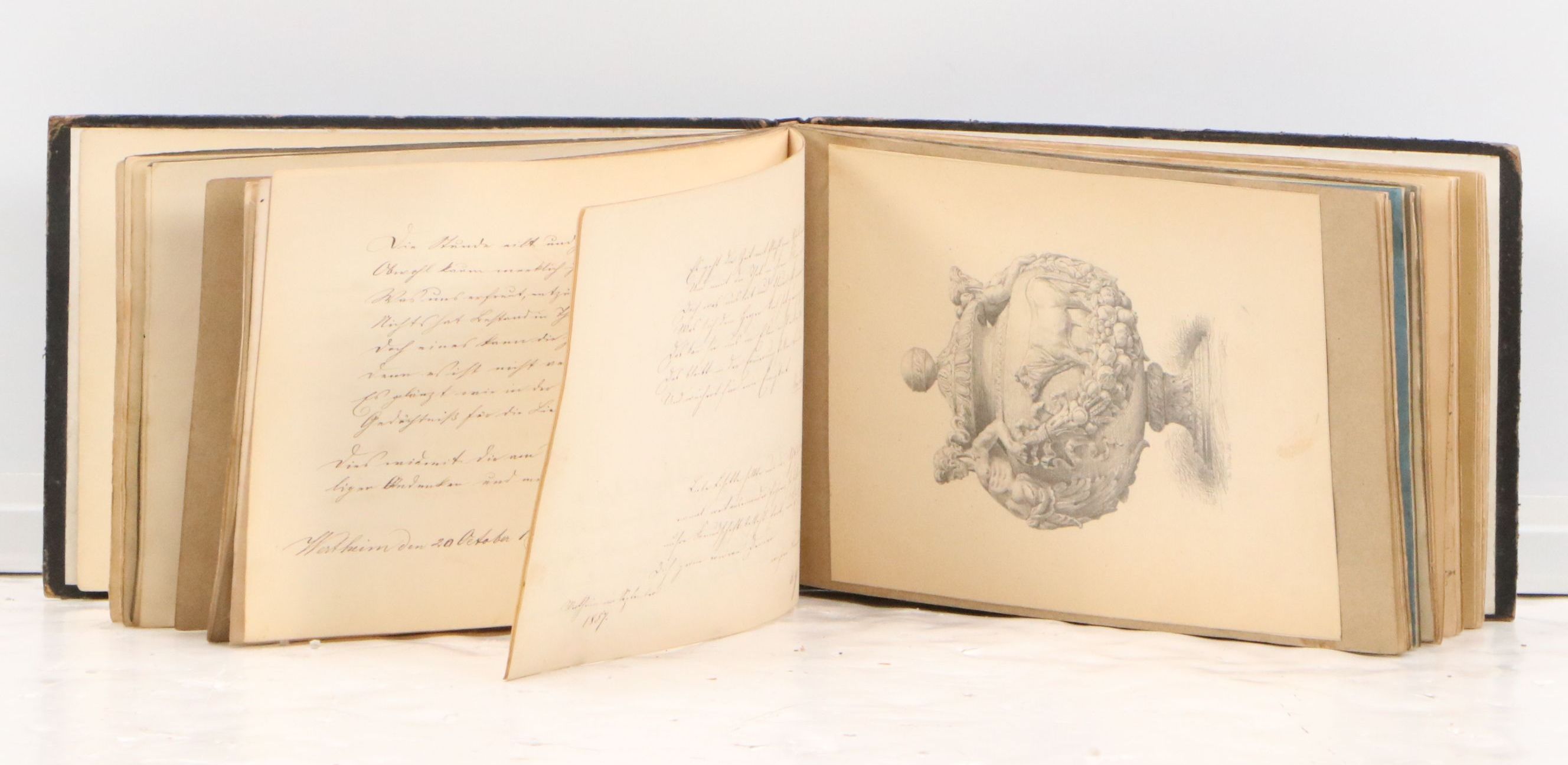 Portfolio of Mixed Media Drawings of Landscape Studies and More, 19th Century