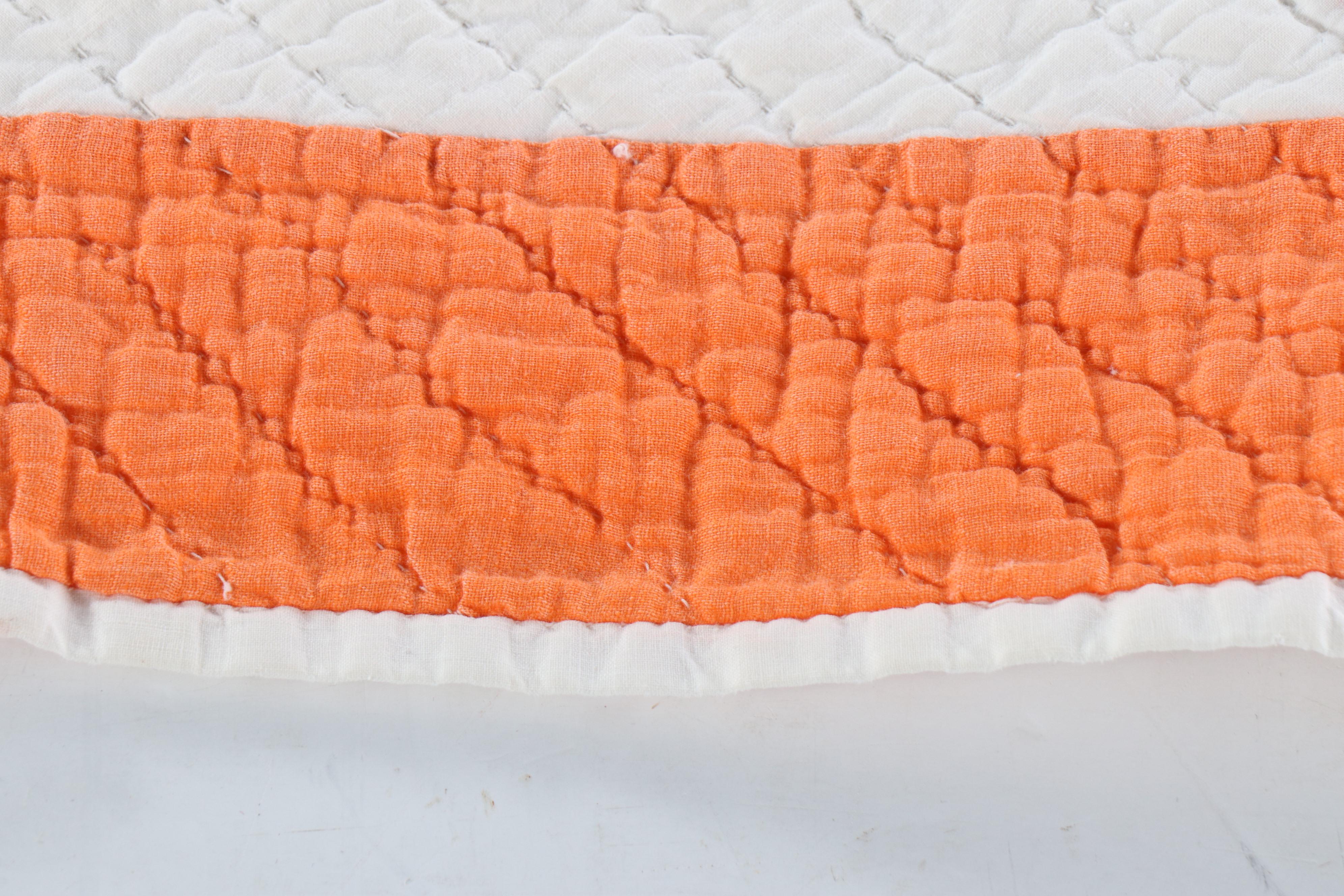 Hand-Pieced "Rose of Sharon" and "Double Wedding Ring" with Other Cotton Quilt