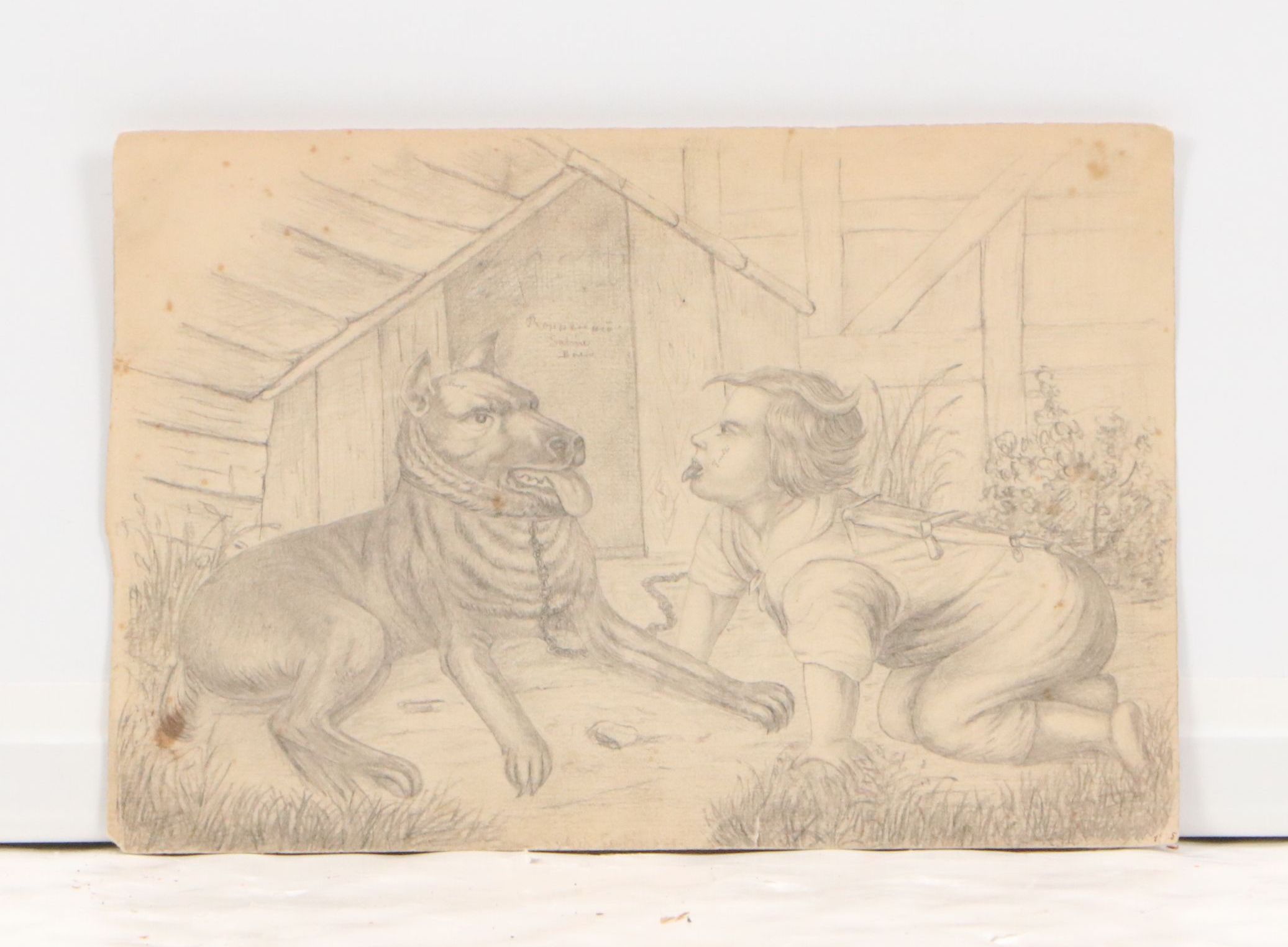 Portfolio of Mixed Media Drawings of Landscape Studies and More, 19th Century