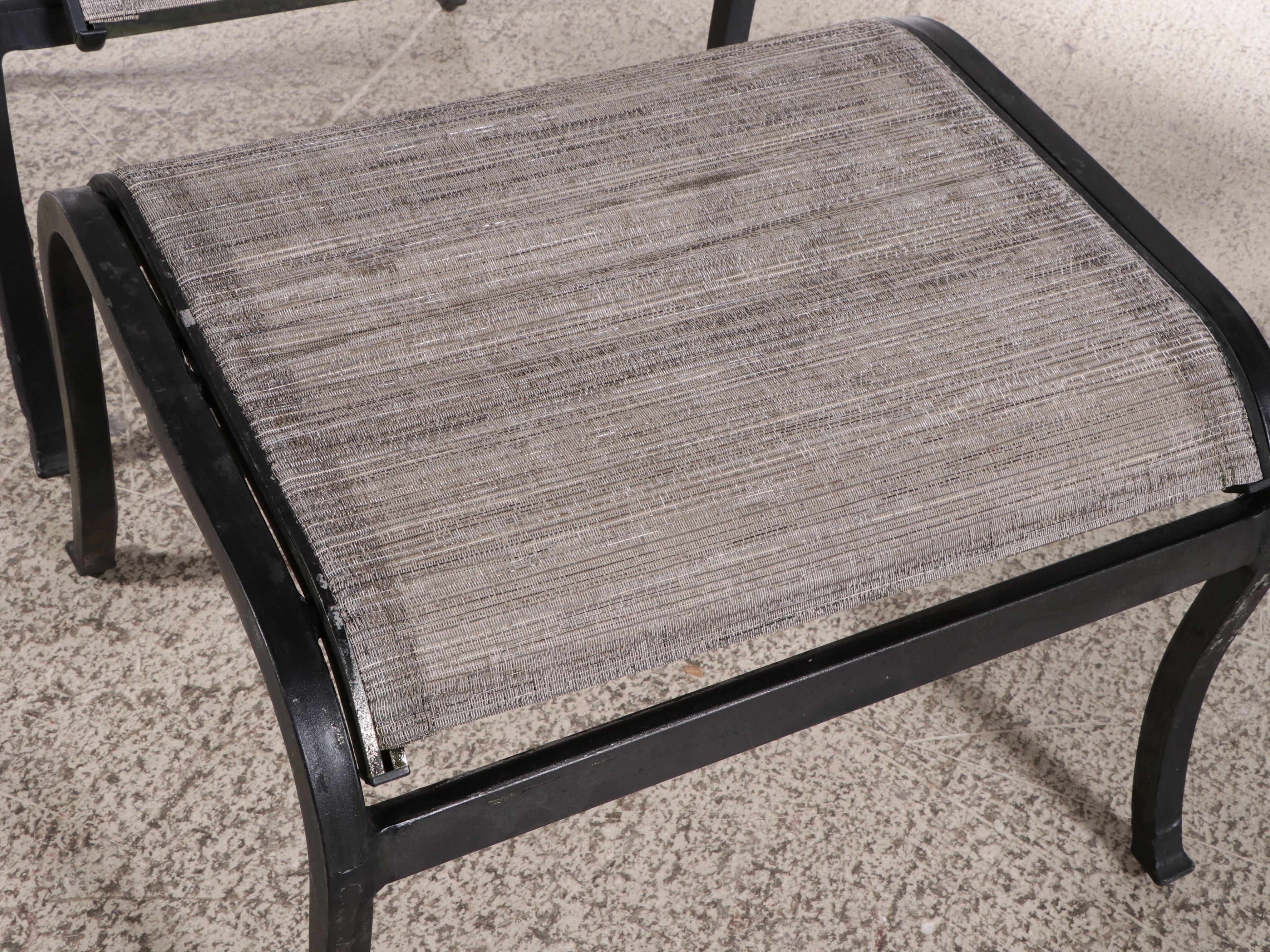 Garden Treasure Aluminum and Polypropylene Armchairs & Footstools, Coffee Table