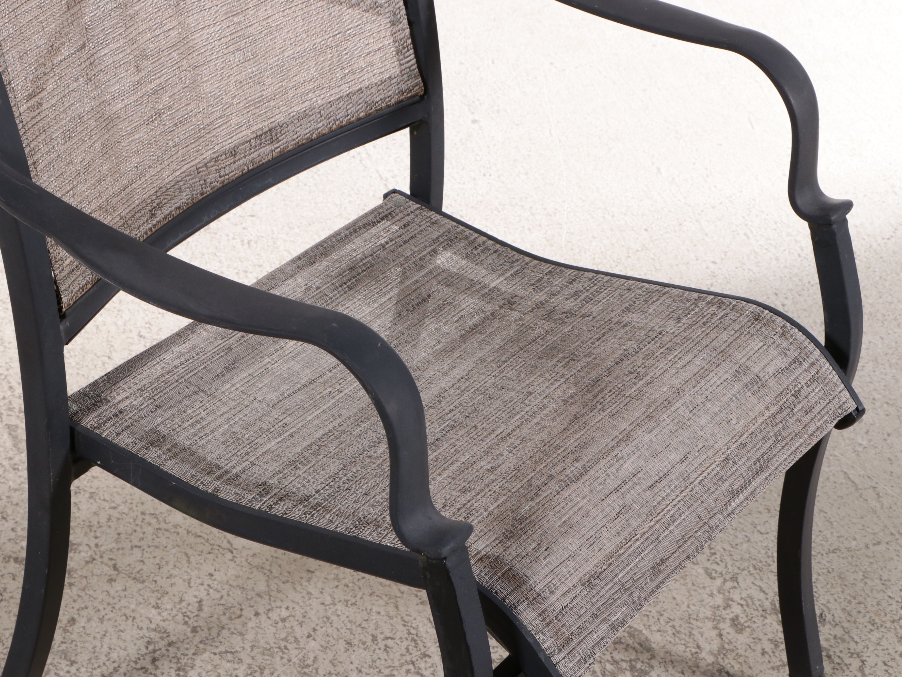 Garden Treasure Aluminum and Polypropylene Armchairs & Footstools, Coffee Table