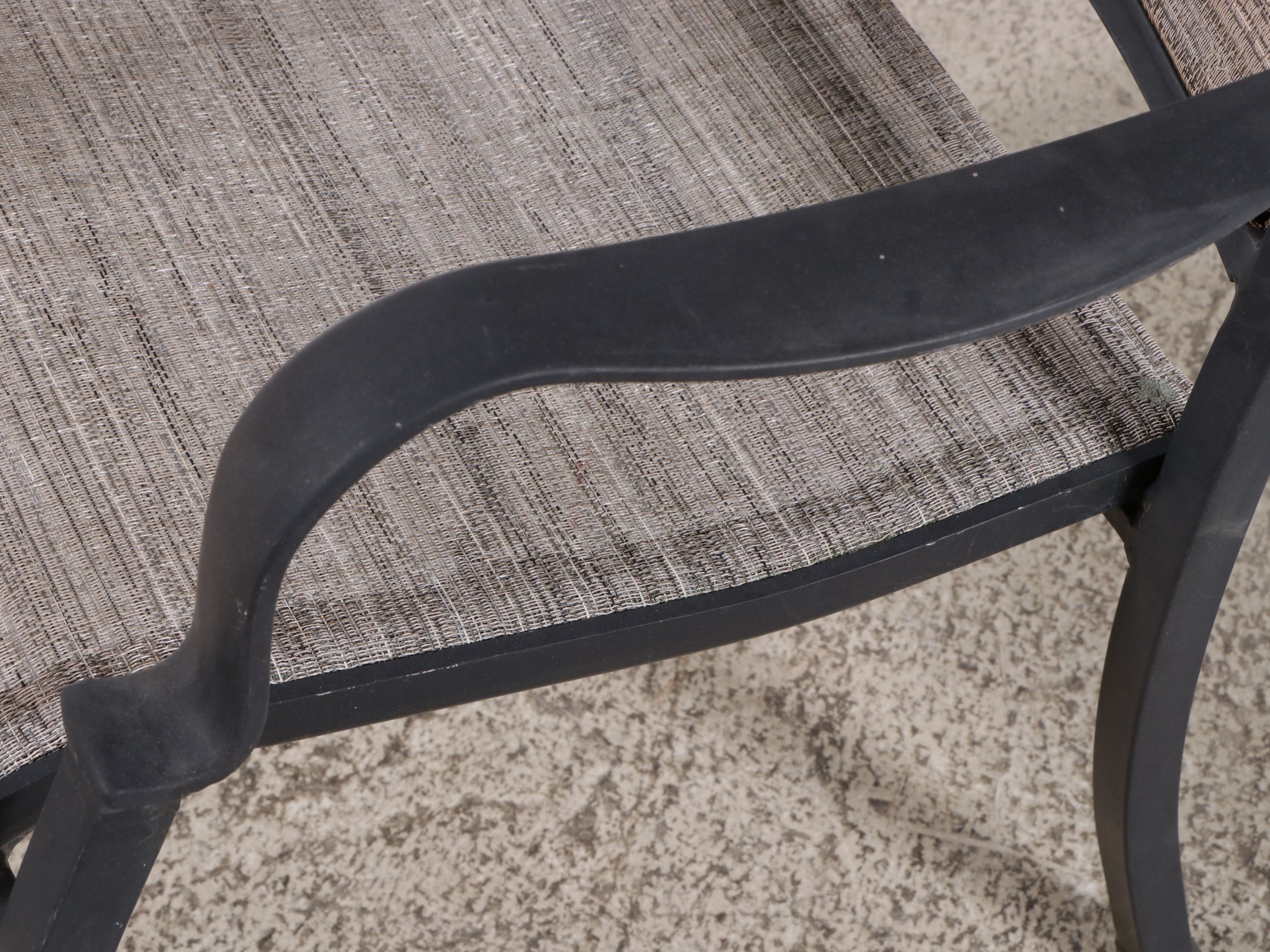 Garden Treasure Aluminum and Polypropylene Armchairs & Footstools, Coffee Table