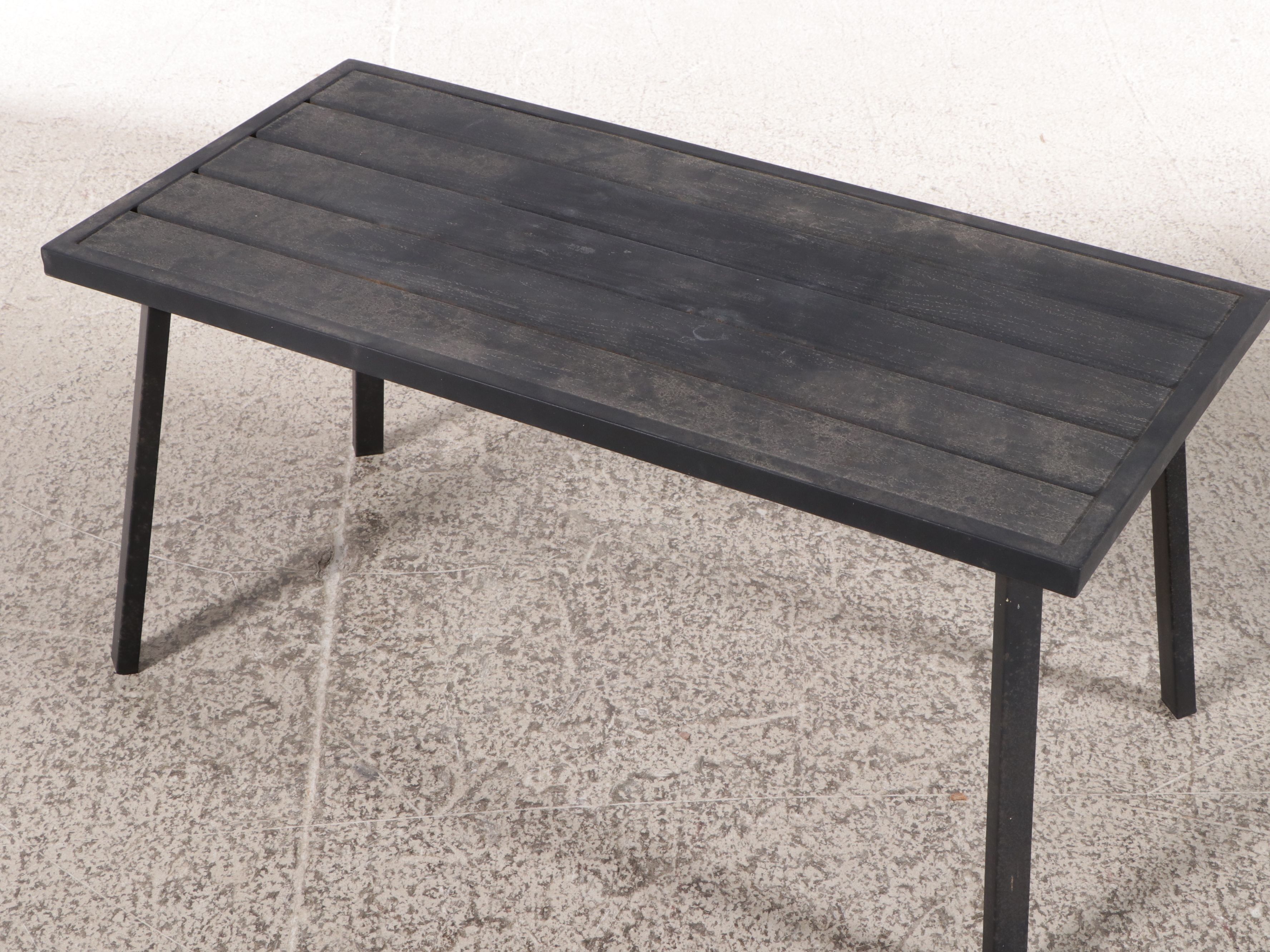 Garden Treasure Aluminum and Polypropylene Armchairs & Footstools, Coffee Table