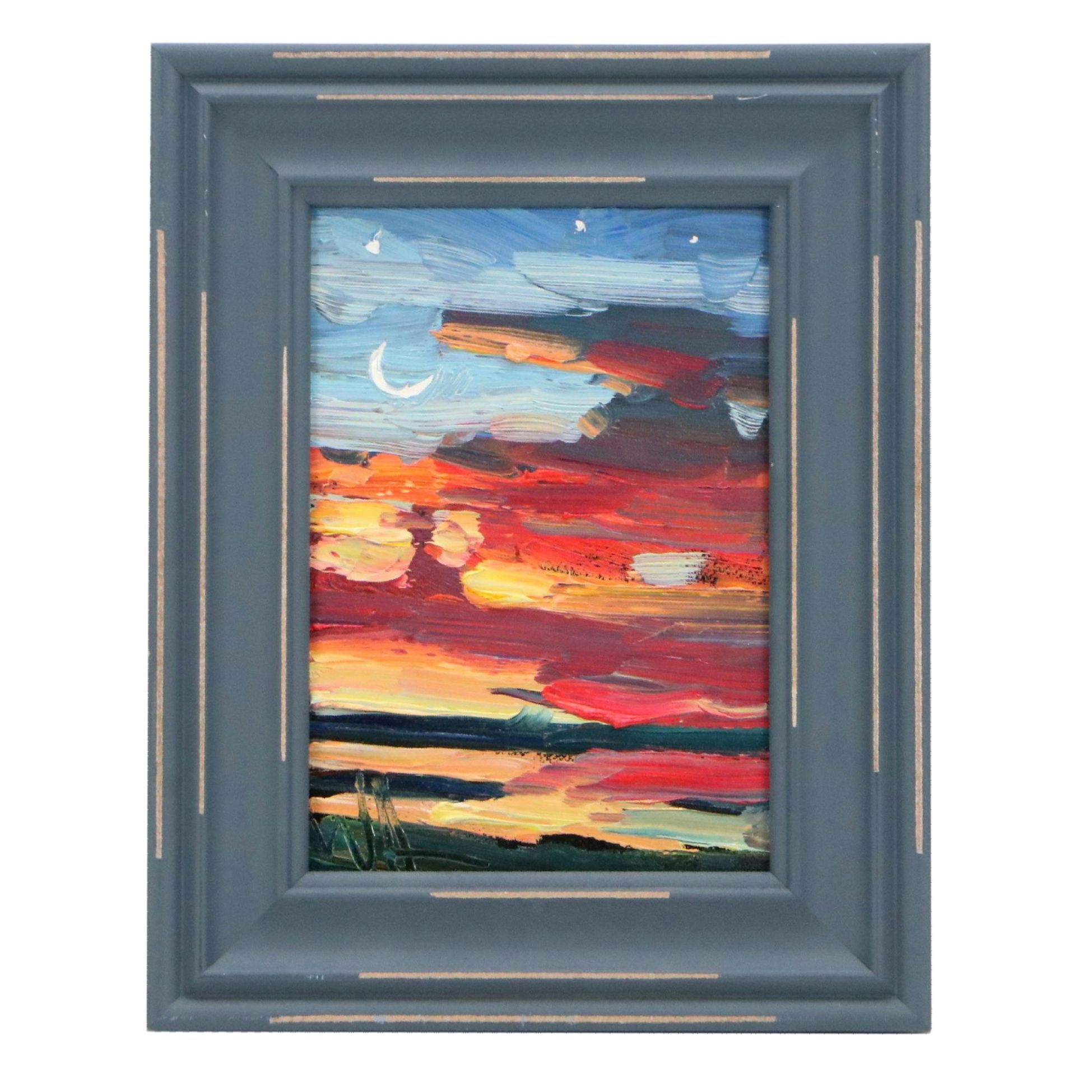 William Hawkins Sunset Landscape Oil Painting, 2025