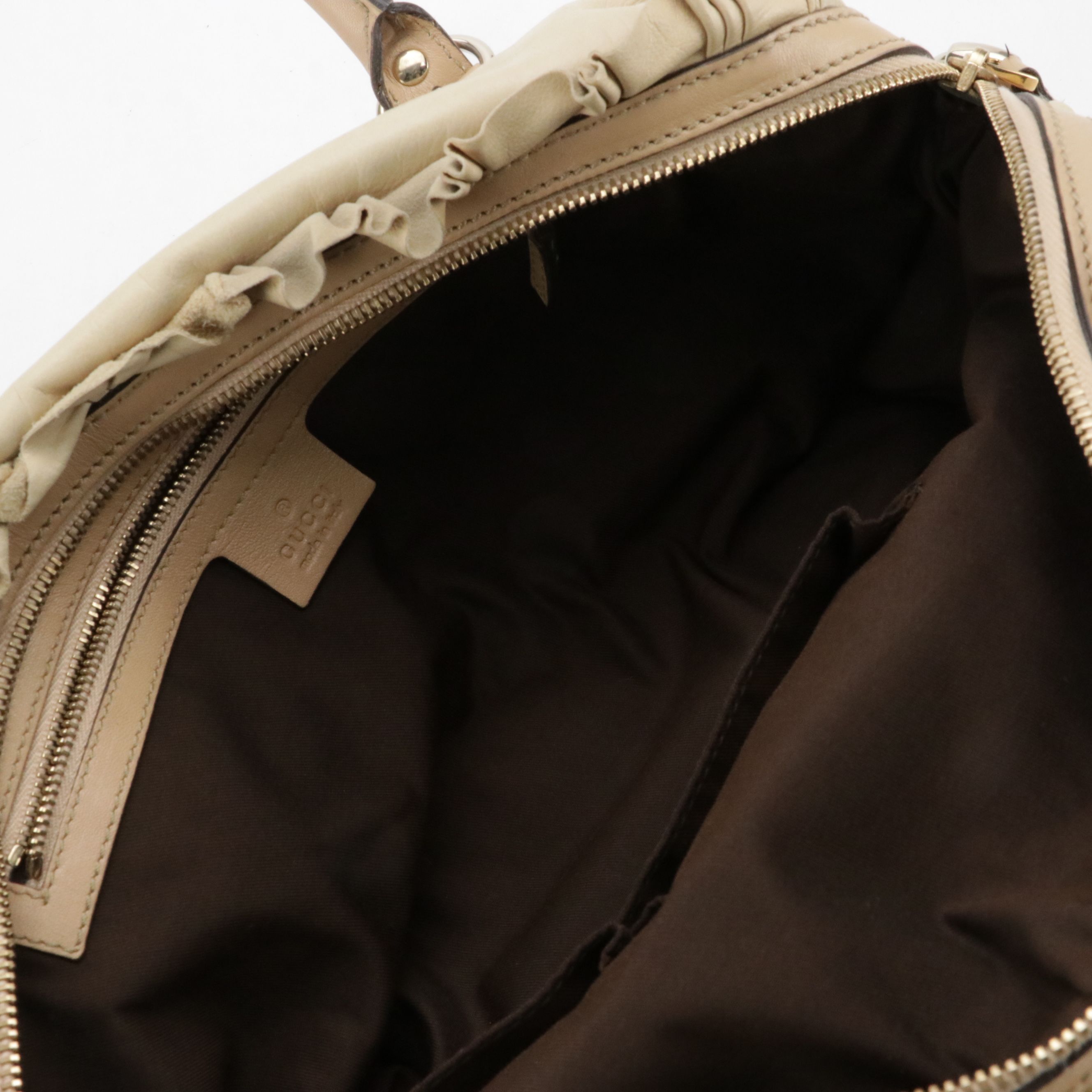 Gucci Sabrina Boston Bag in Nude Leather