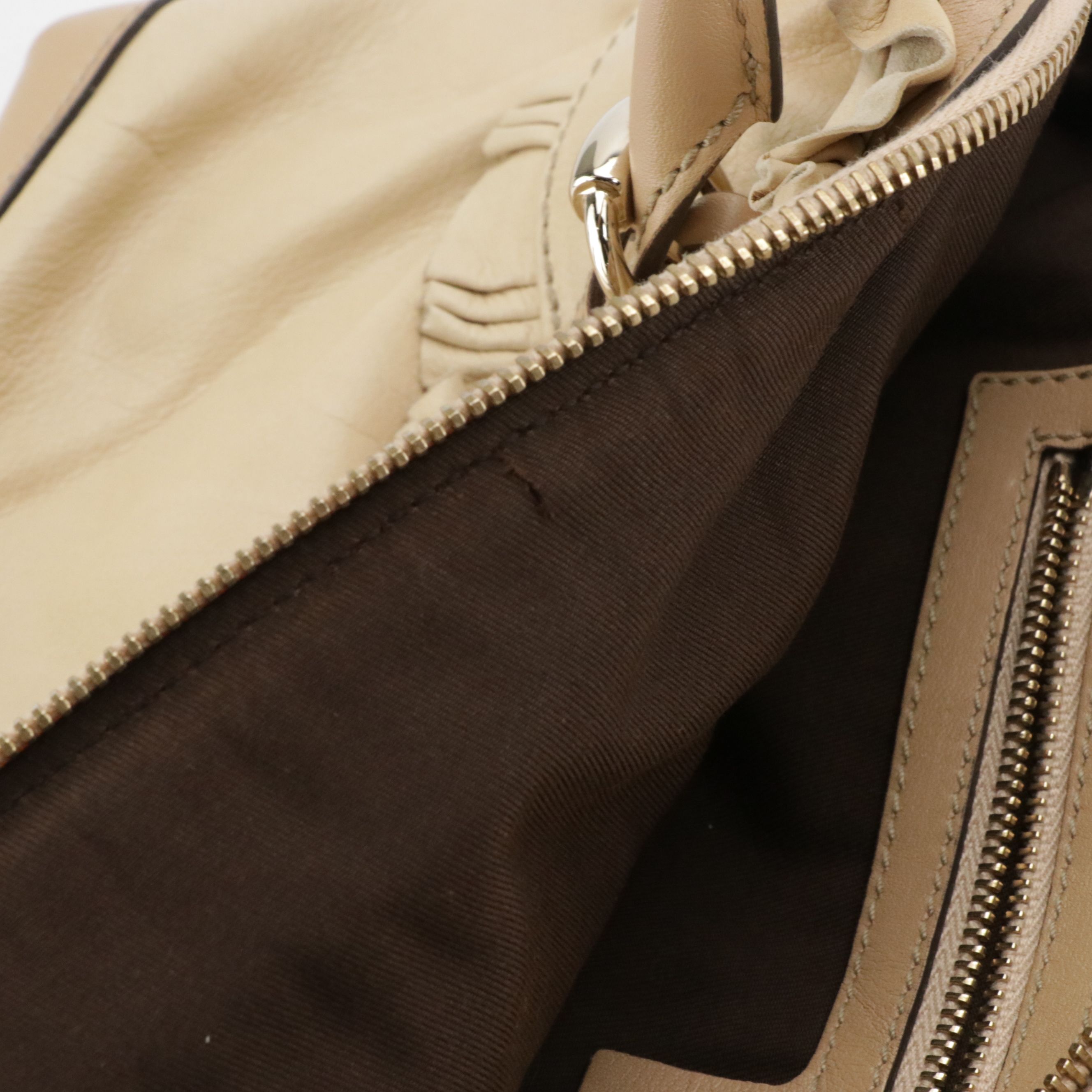 Gucci Sabrina Boston Bag in Nude Leather