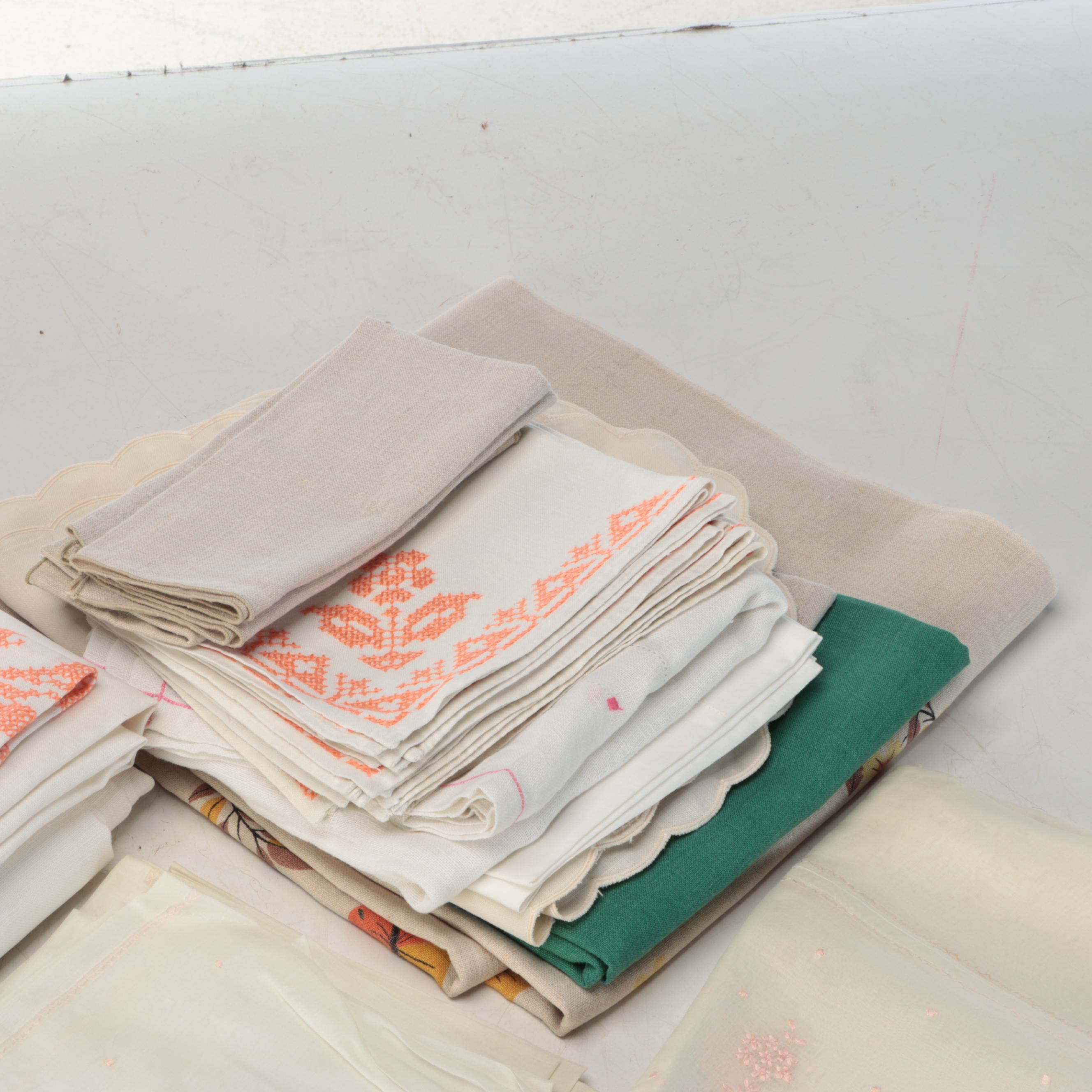 Vintage Embroidered and Other Table Linens