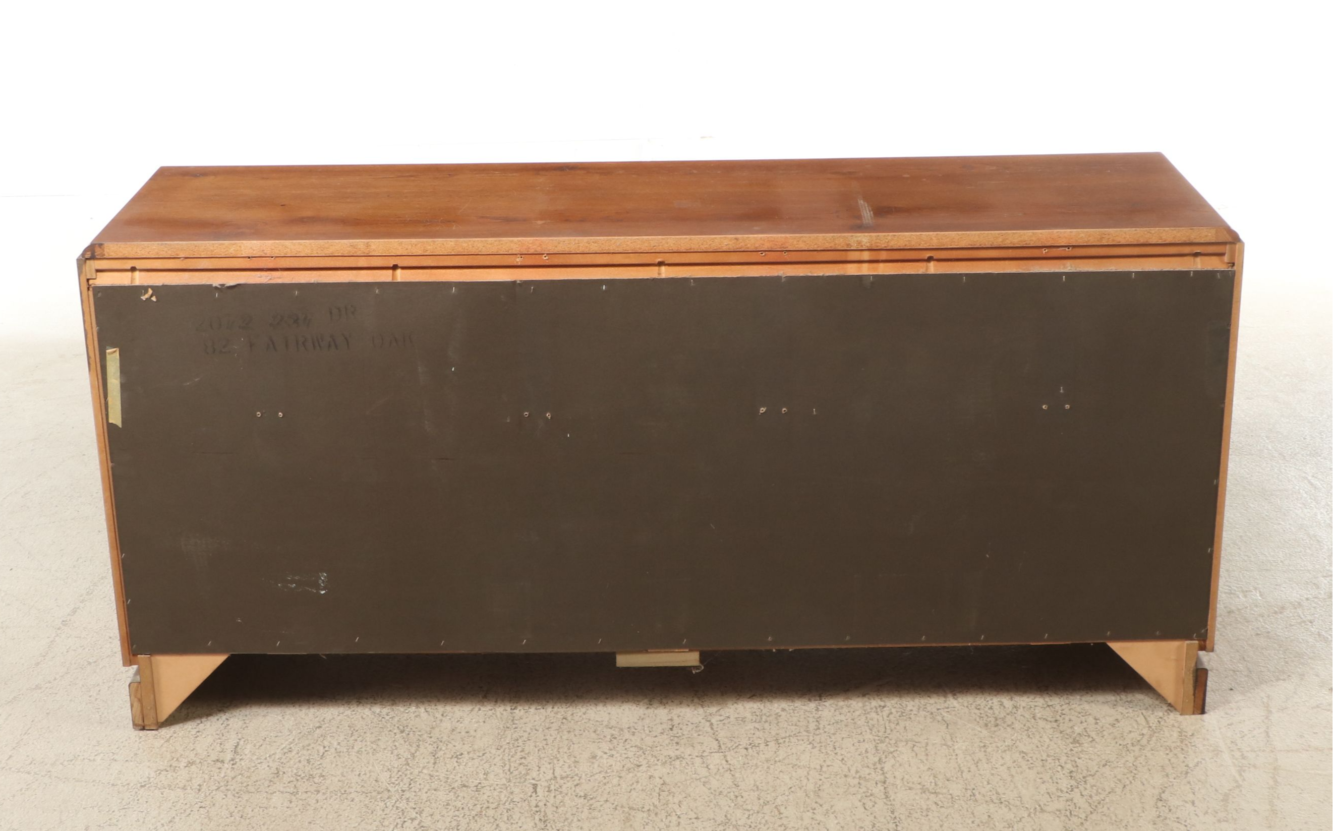 Bassett Mid Century Modern Campaign Style Oak Dresser