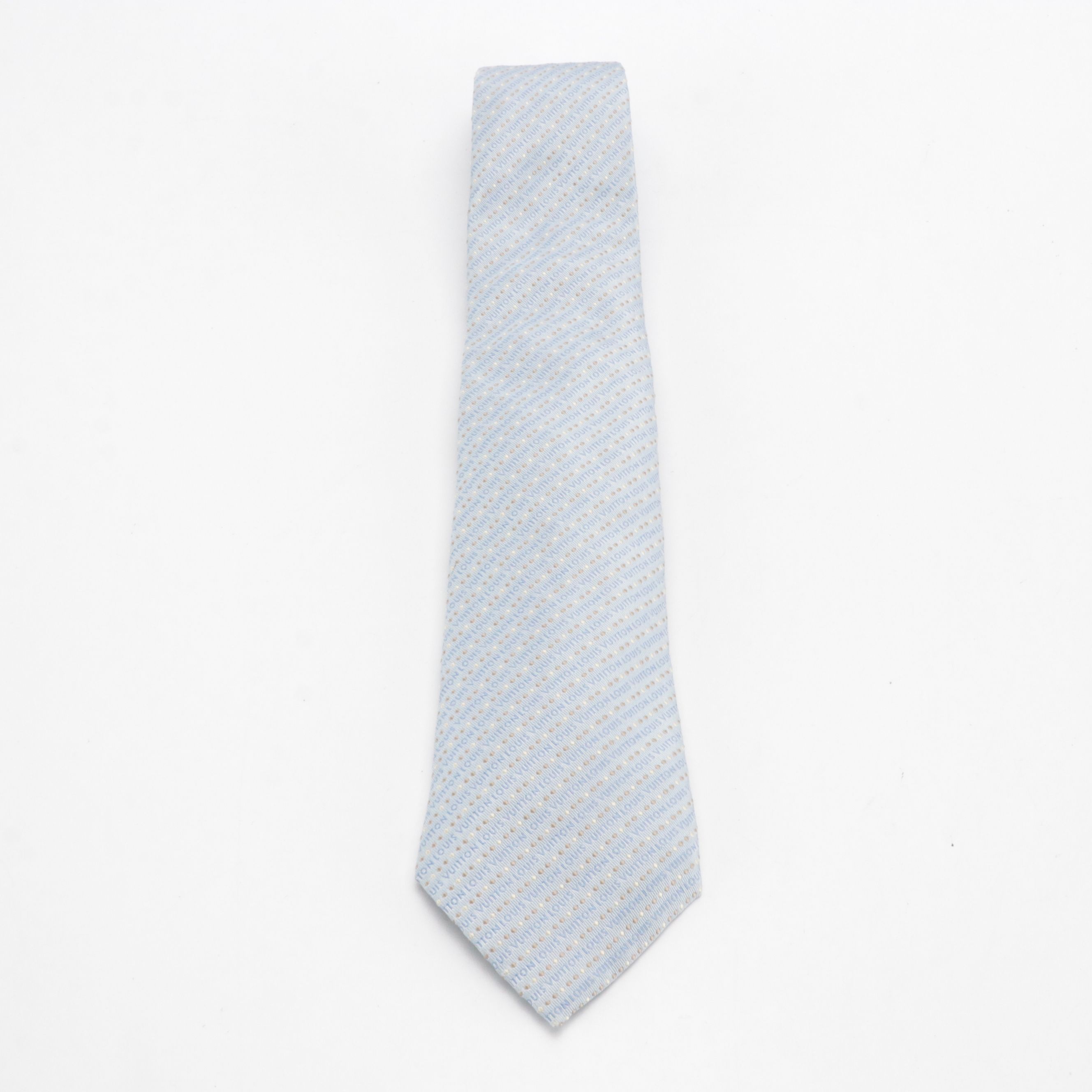 Louis Vuitton Necktie in Blue Patterned Silk