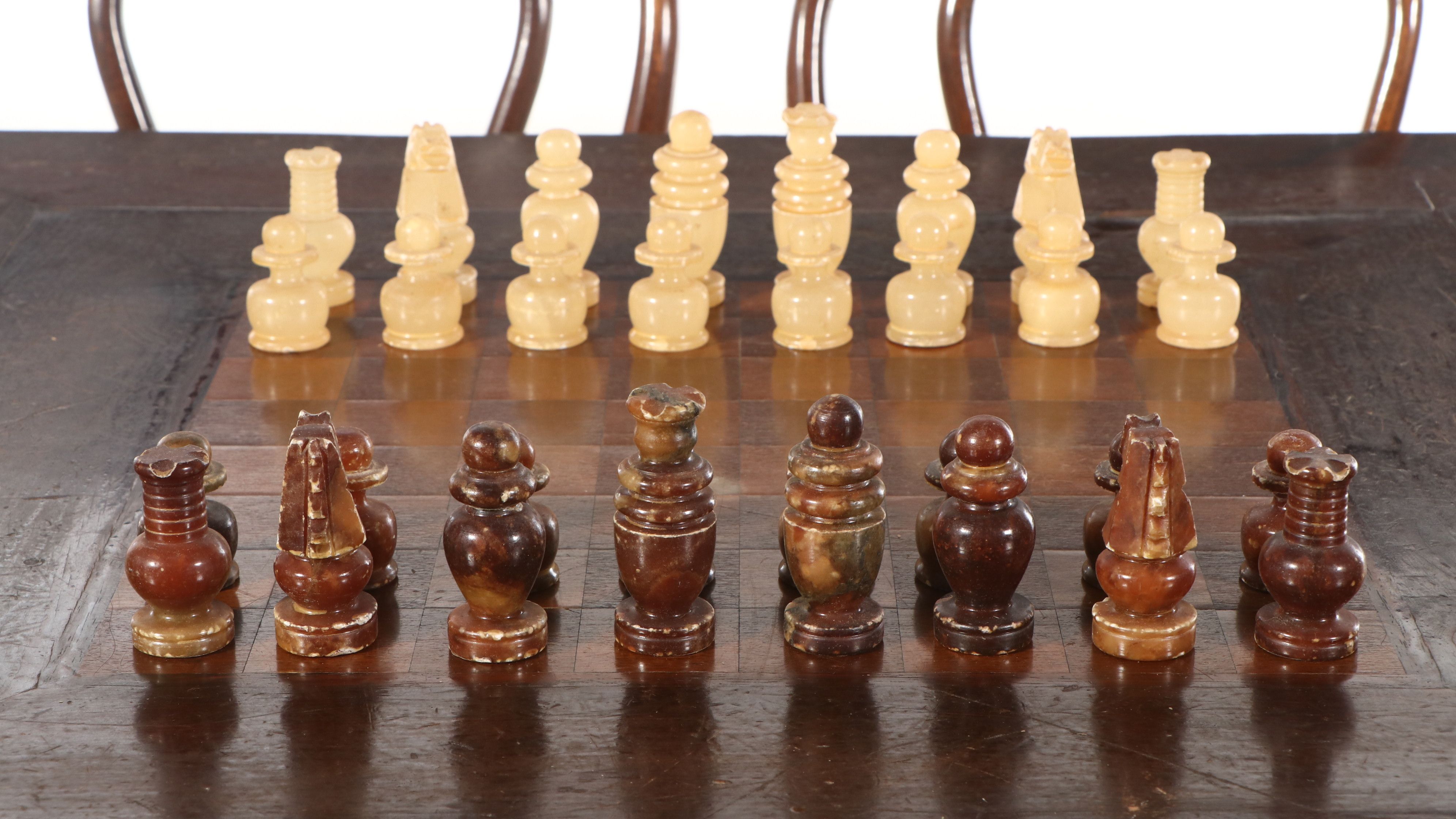 Kling Furniture Walnut Finish Games Table with Bentwood and Cane Bistro Chairs