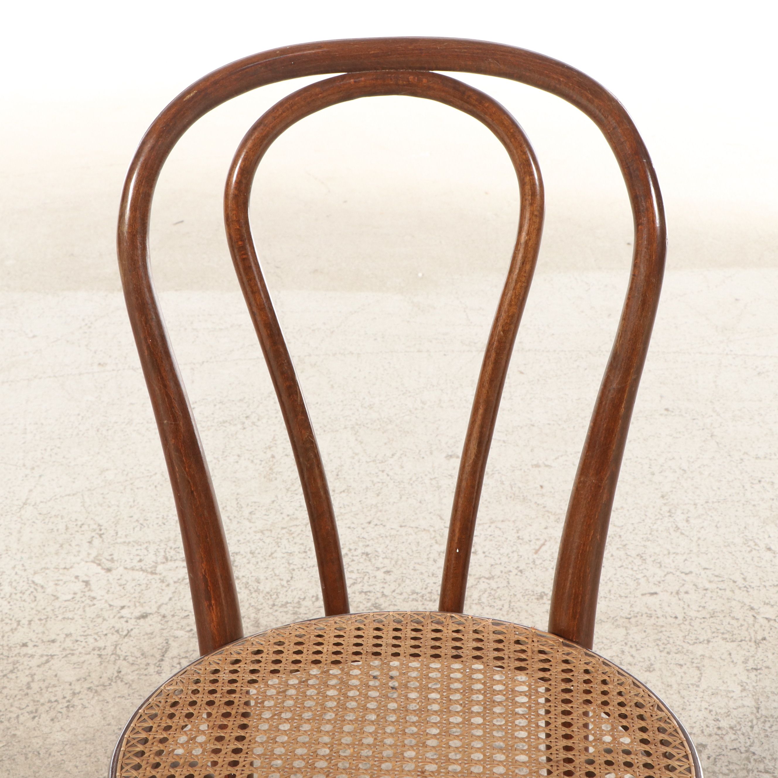 Kling Furniture Walnut Finish Games Table with Bentwood and Cane Bistro Chairs