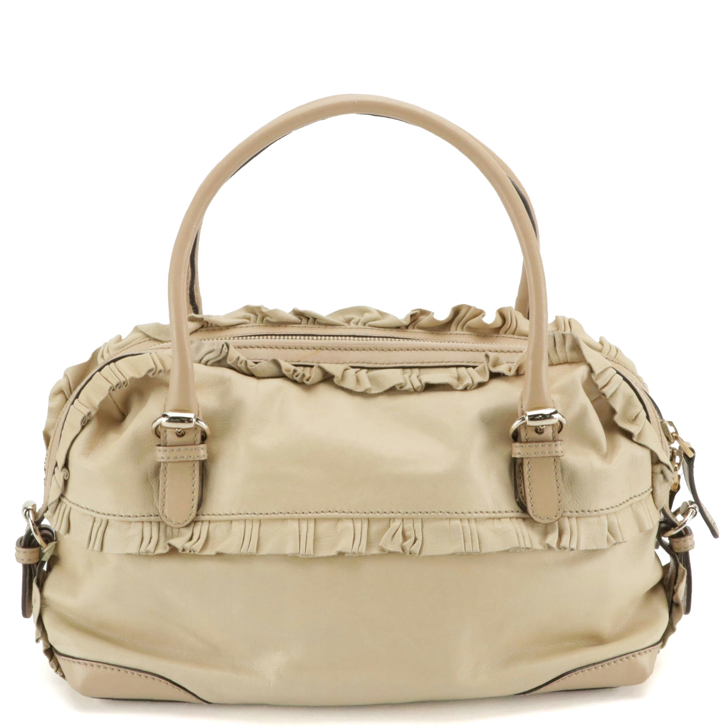 Gucci Sabrina Boston Bag in Nude Leather