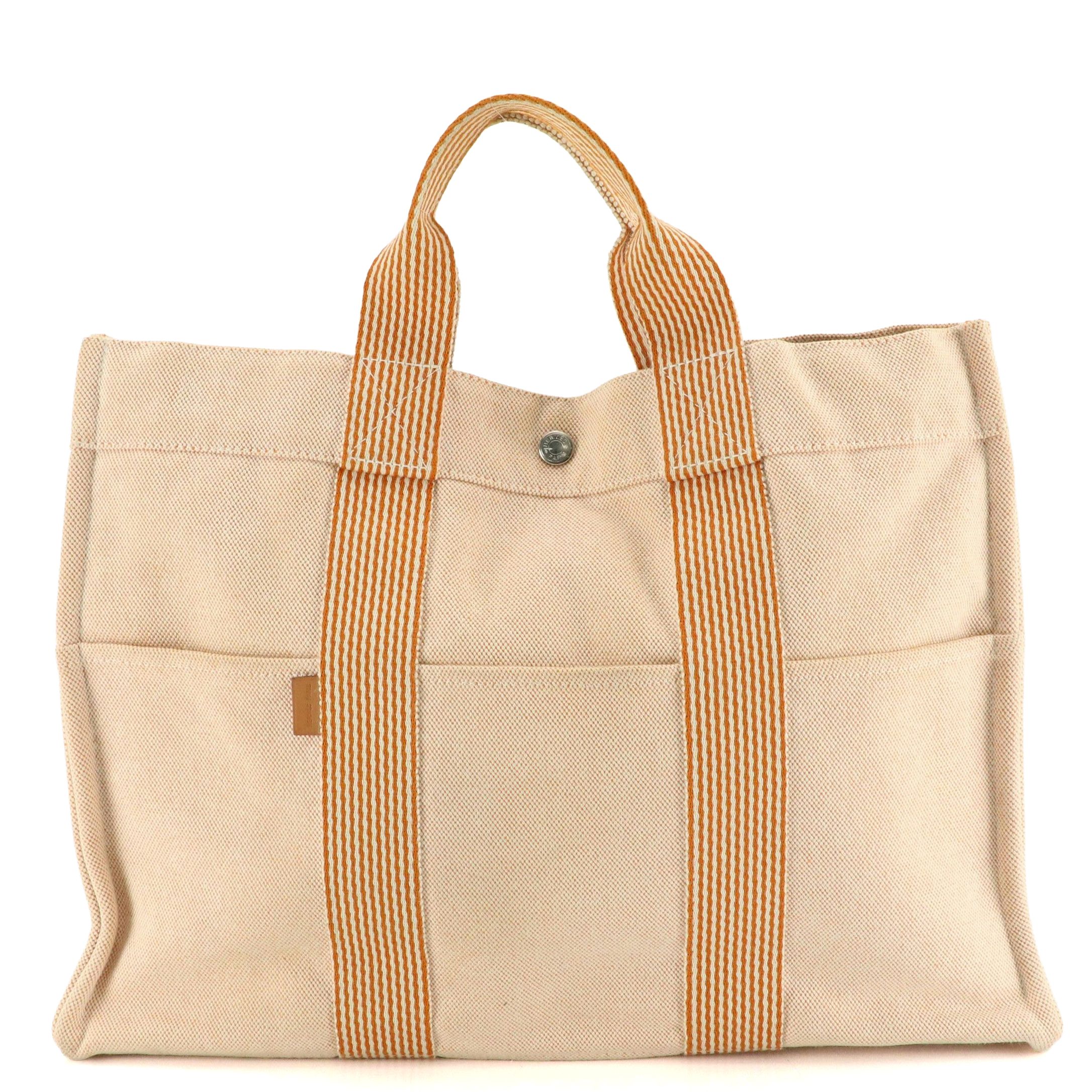 Hermès Cotton Toile Canvas Fourre-Tout MM