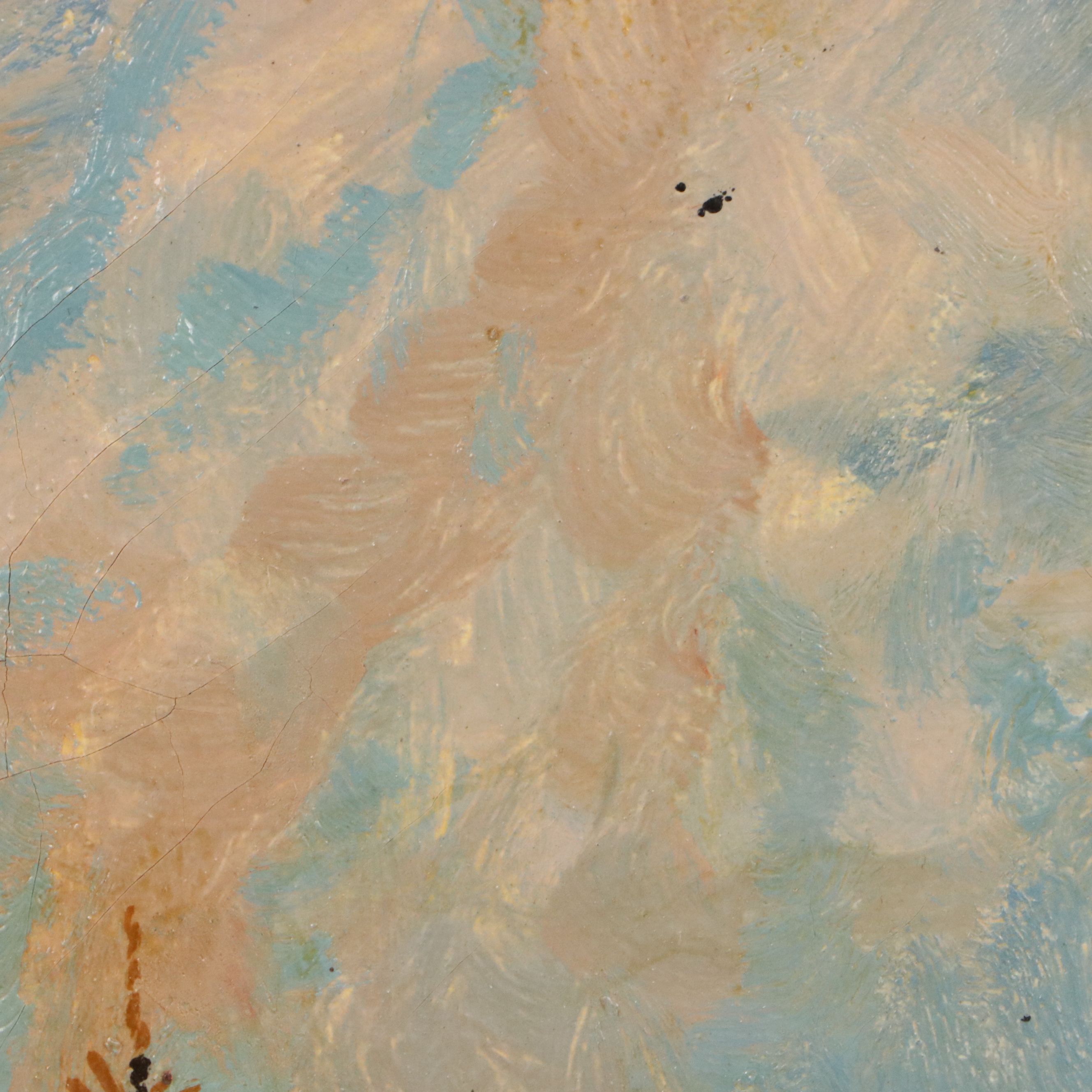 Mountainous Wooded Landscape Oil Painting, Circa 1940