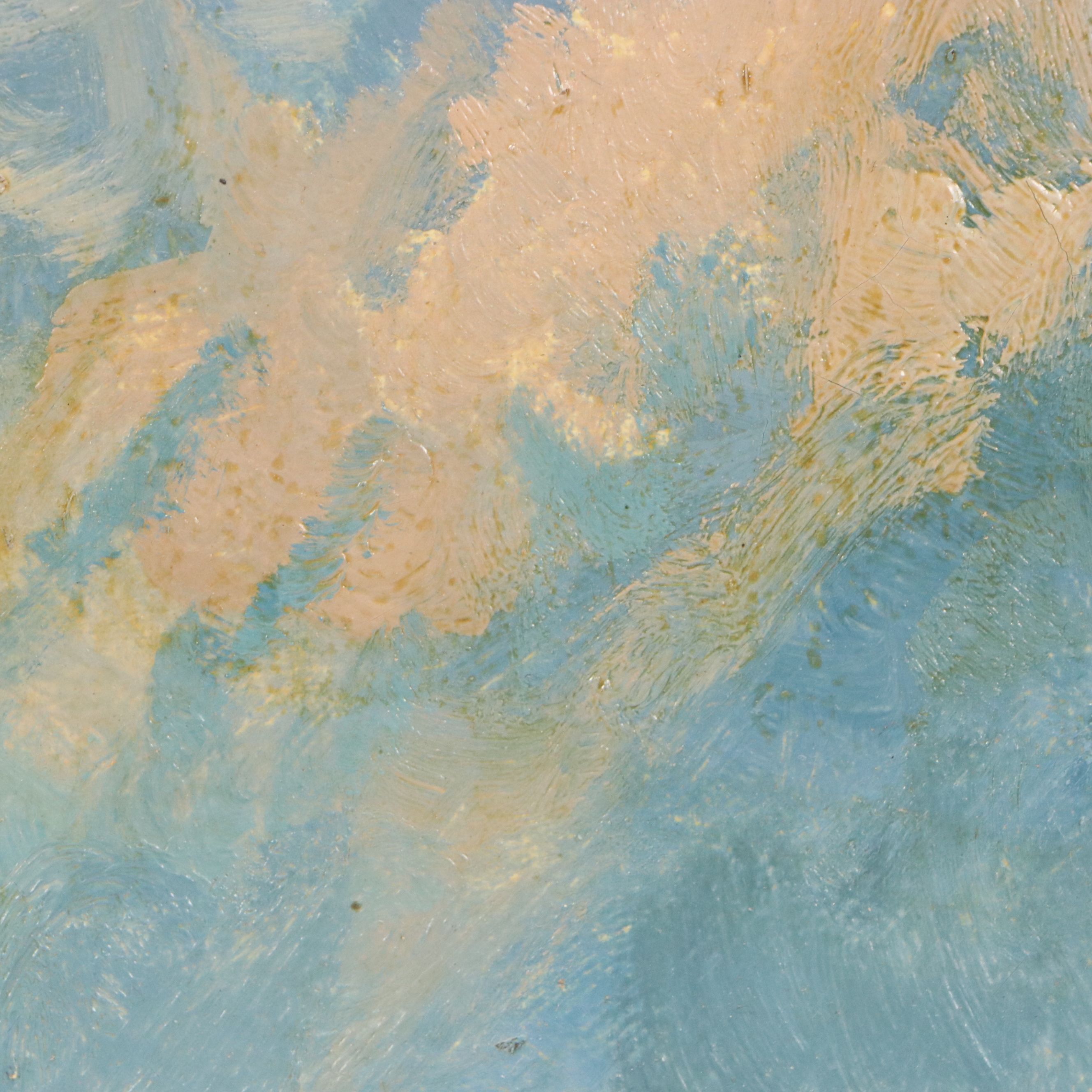 Mountainous Wooded Landscape Oil Painting, Circa 1940