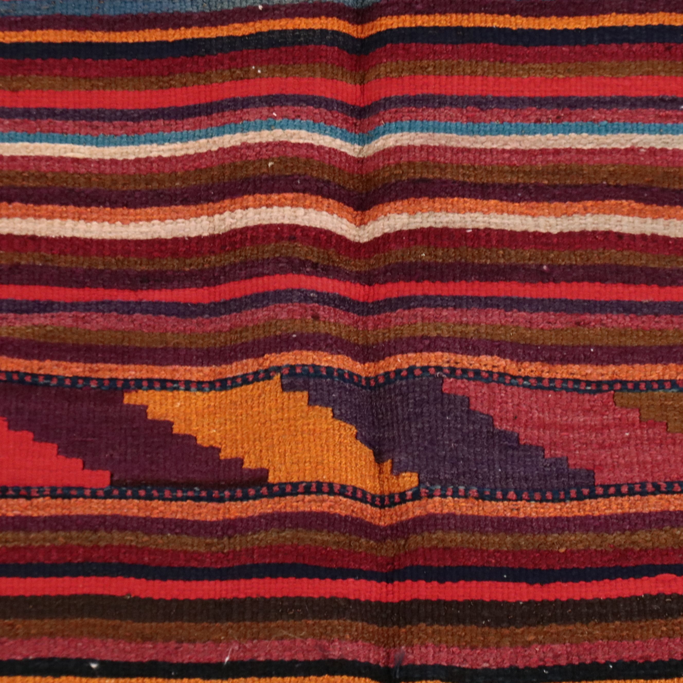 4'2 x 9'2 Handwoven Turkish Kilim Long Rug