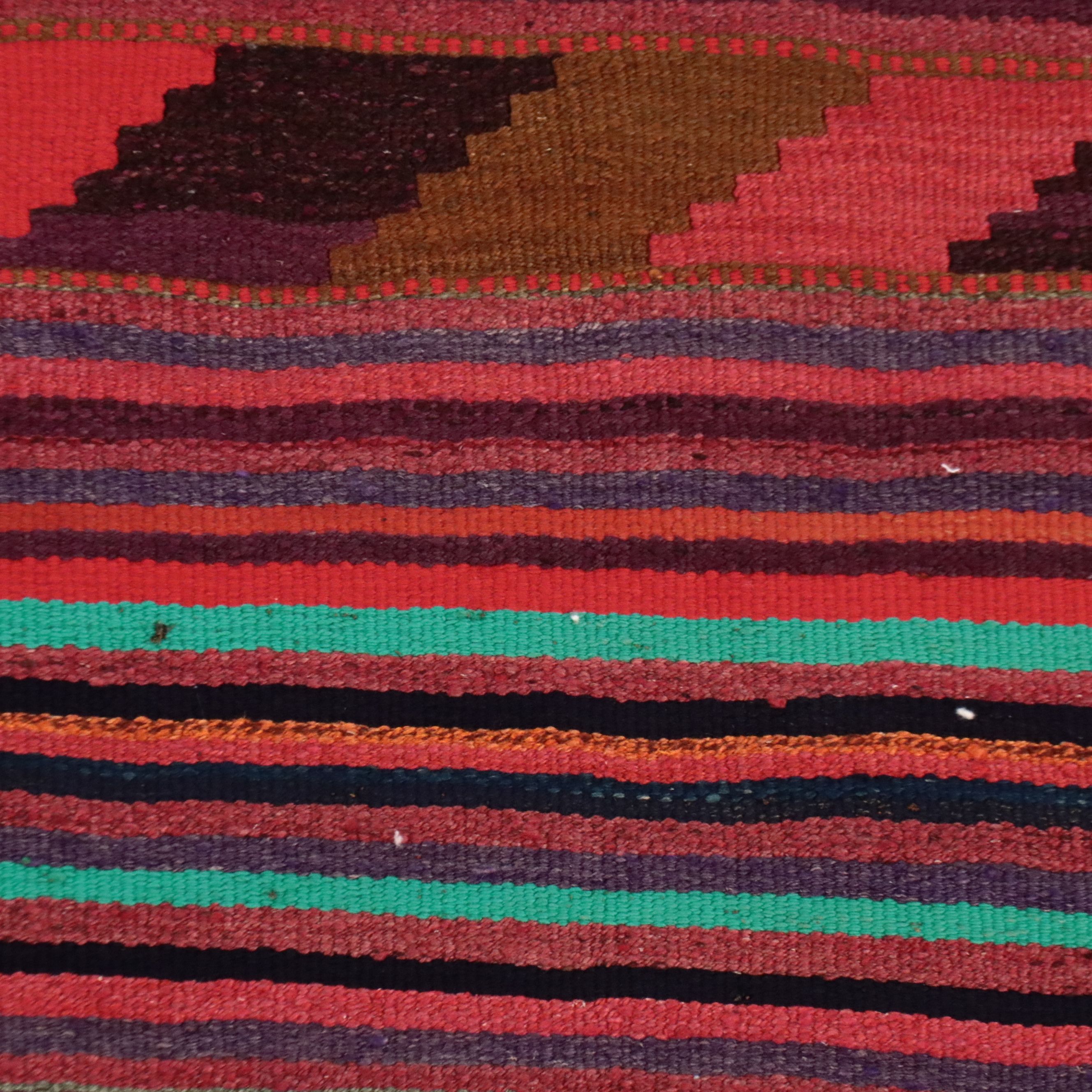 4'2 x 9'2 Handwoven Turkish Kilim Long Rug